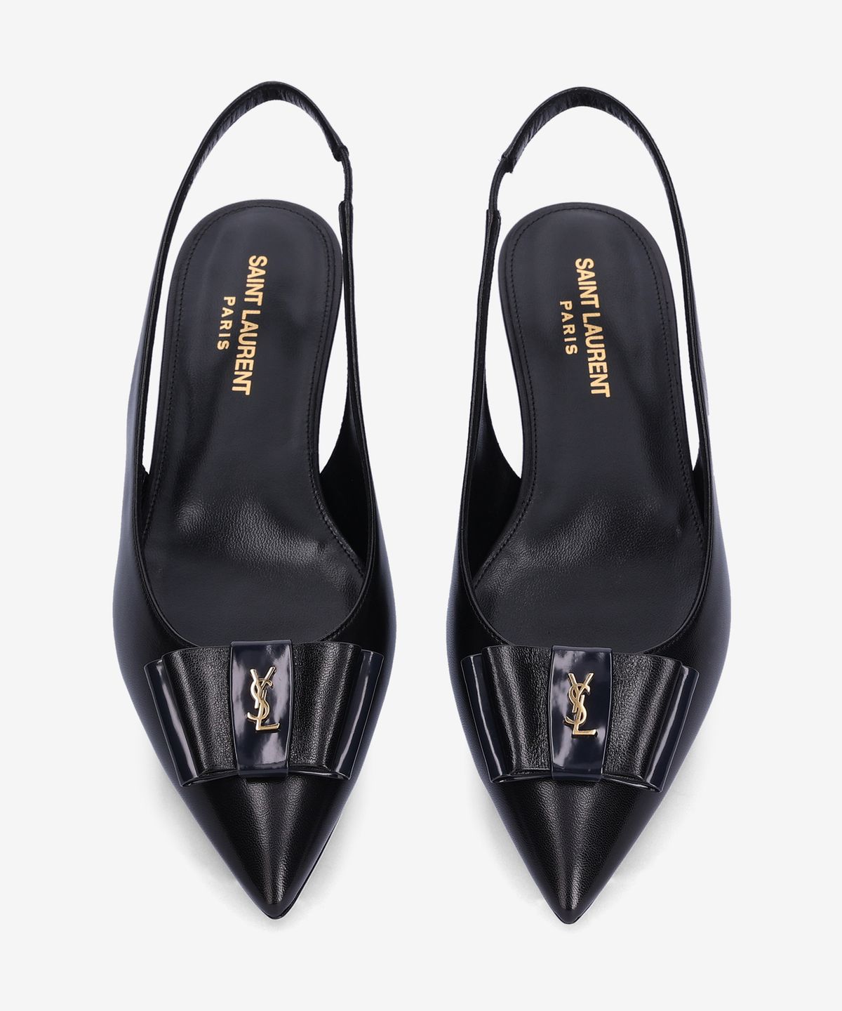 생로랑(SAINT LAURENT) 보우 아시아 플랫 슈즈 - 블랙:네이비 / 6547421ZJ101299