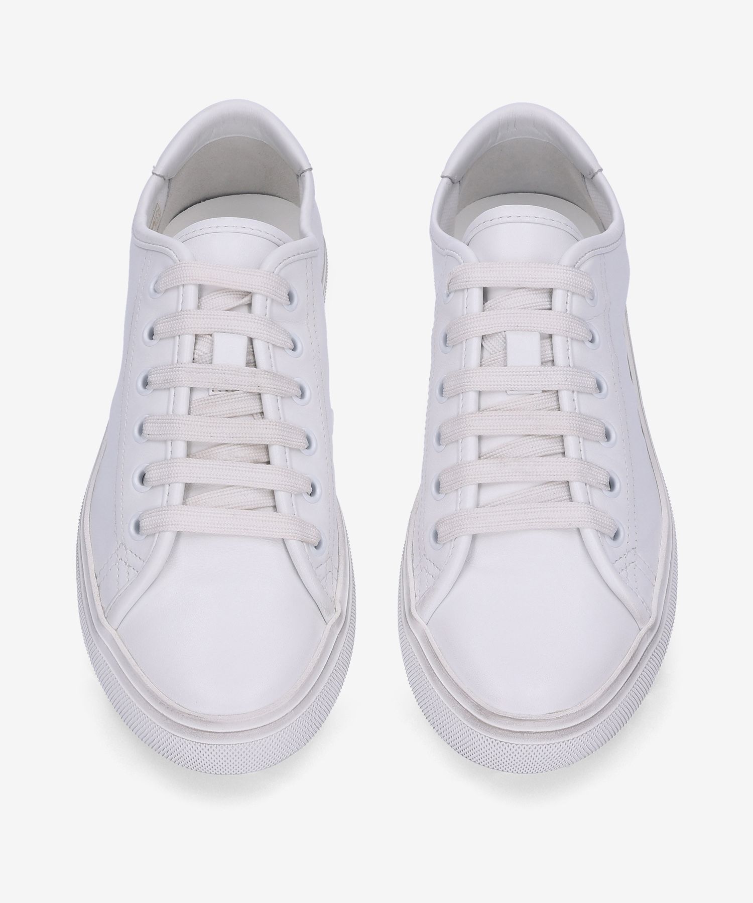 MUSINSA | SAINT LAURENT Malibu Leather Sneakers-White