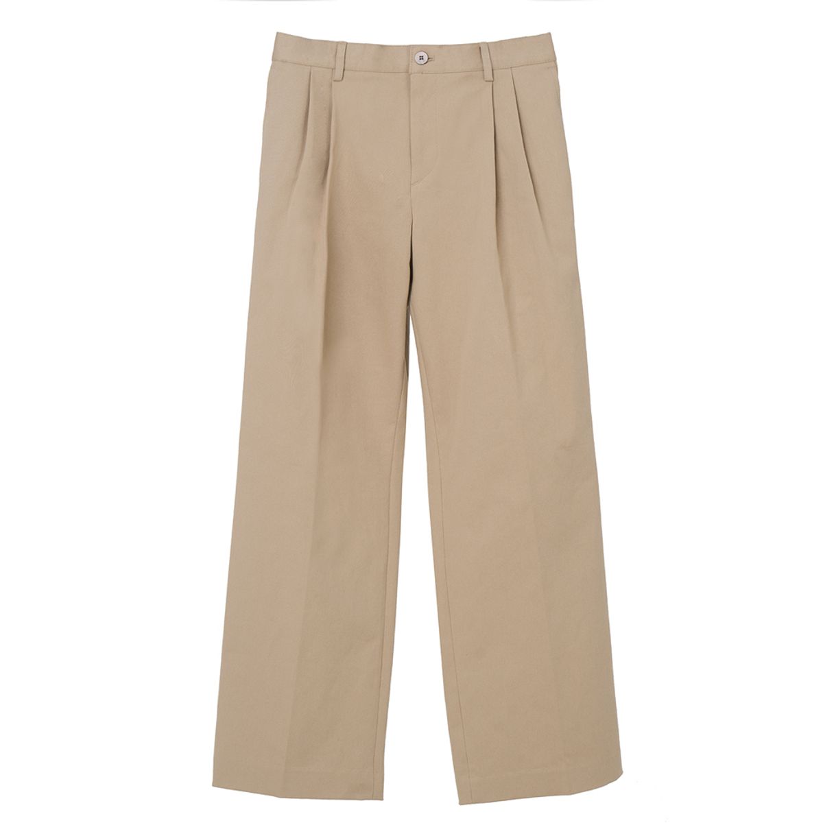 어레이드(ARRAYED) 스트레이트 와이드 투턱 밴딩 치노팬츠 [BEIGE]