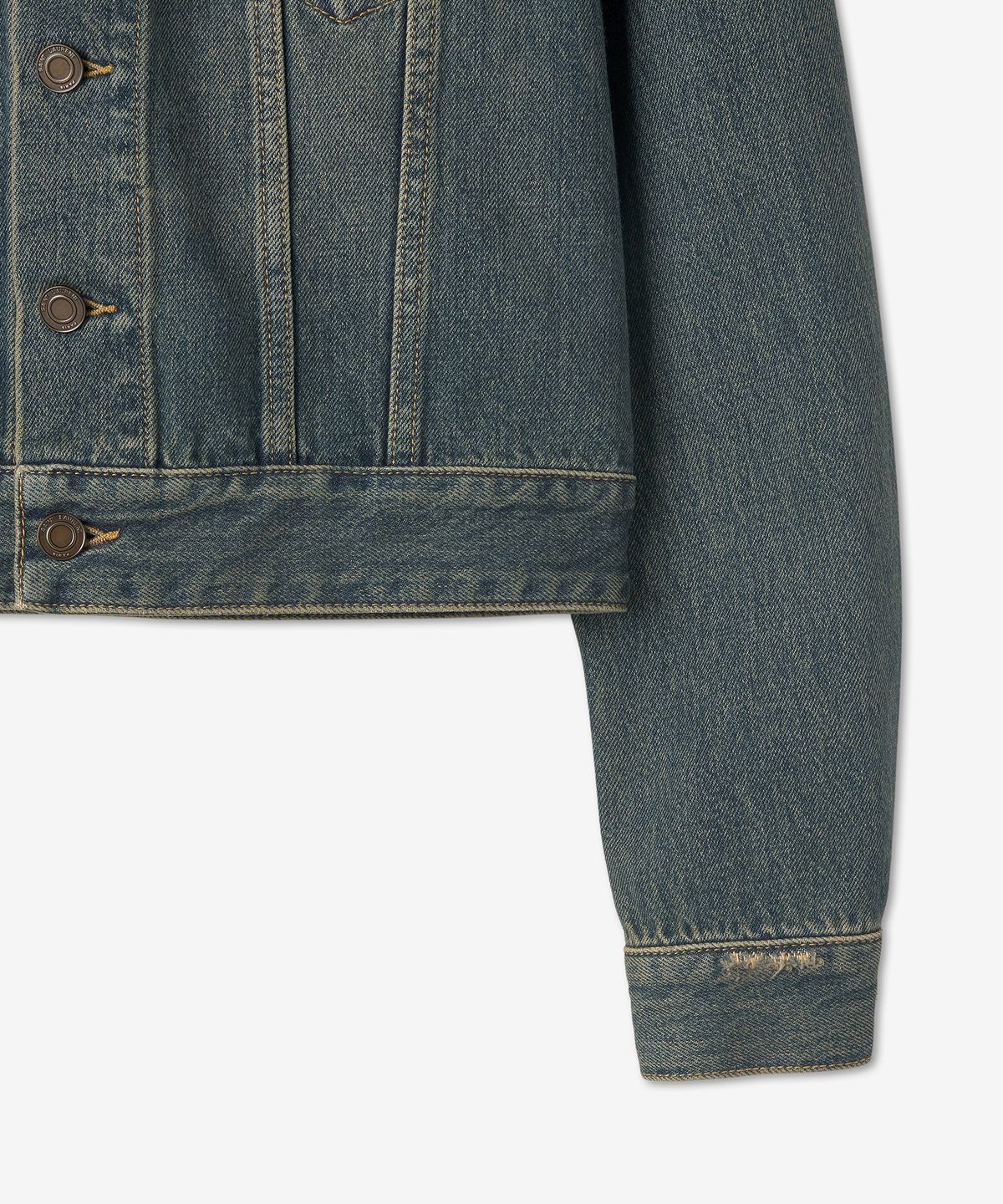 생로랑(SAINT LAURENT) 클래식 데님 재킷 - 딥 빈티지 블루 / 695196YC8684255