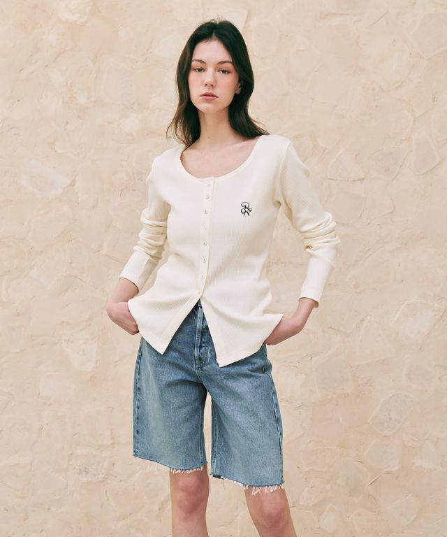 ★送料・関税込★RONRON★SLIM BUTTON U NECK LONG SLEEVE★ m91271859072_1.jpg
