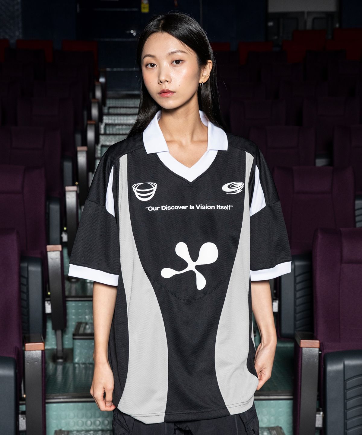 글랙(GLACK) GT029 텐타클 칼라 팀져지 (BLACK)