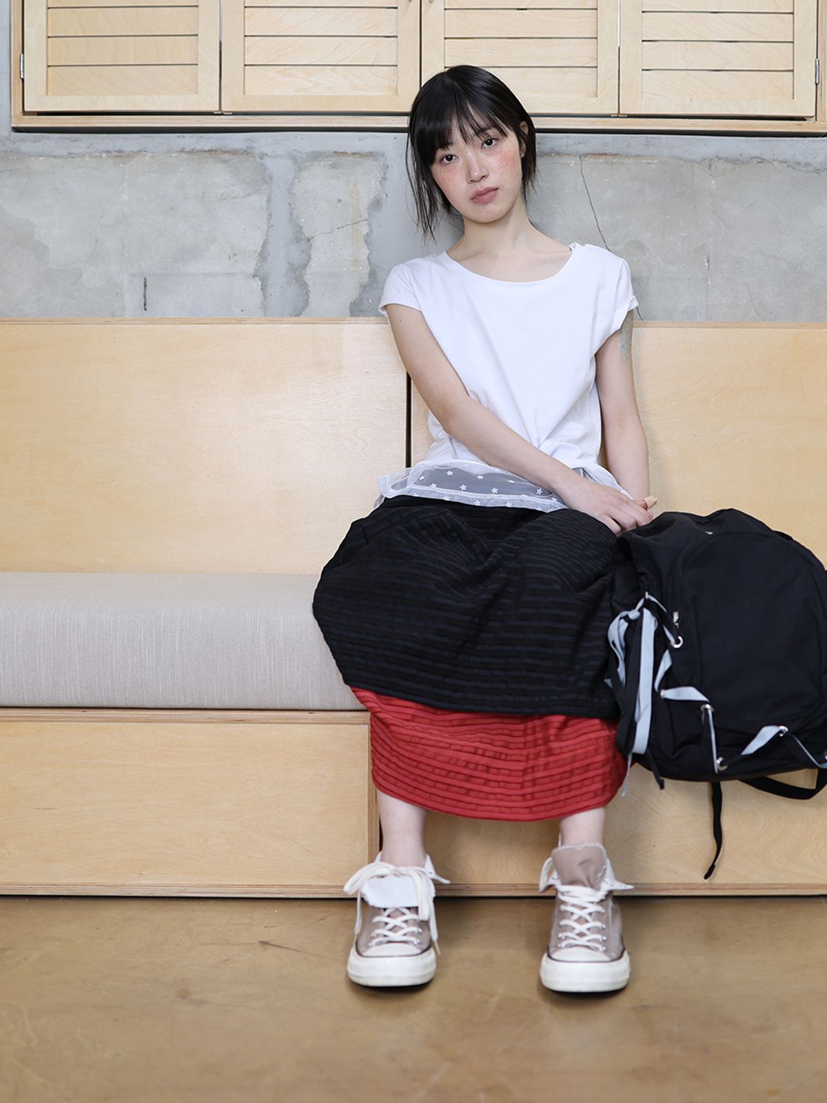 무음(MUWM) 네스트 리본 나일론 백팩 Nest Backpack (Black)