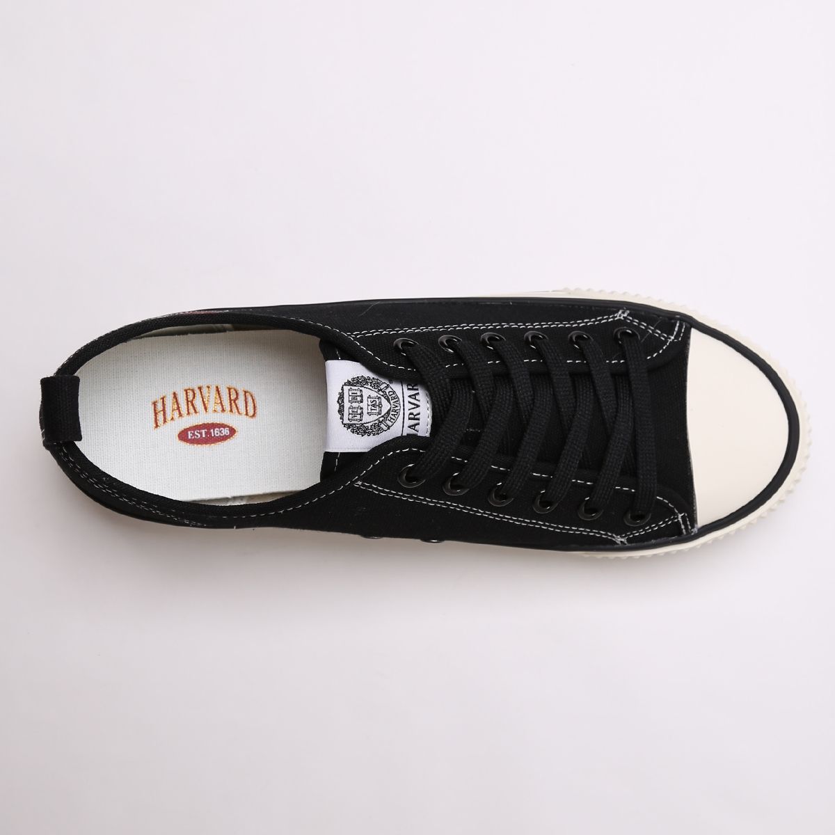 하버드 슈즈(HARVARD SHOES) 스킬라 캔버스 스니커즈 블랙