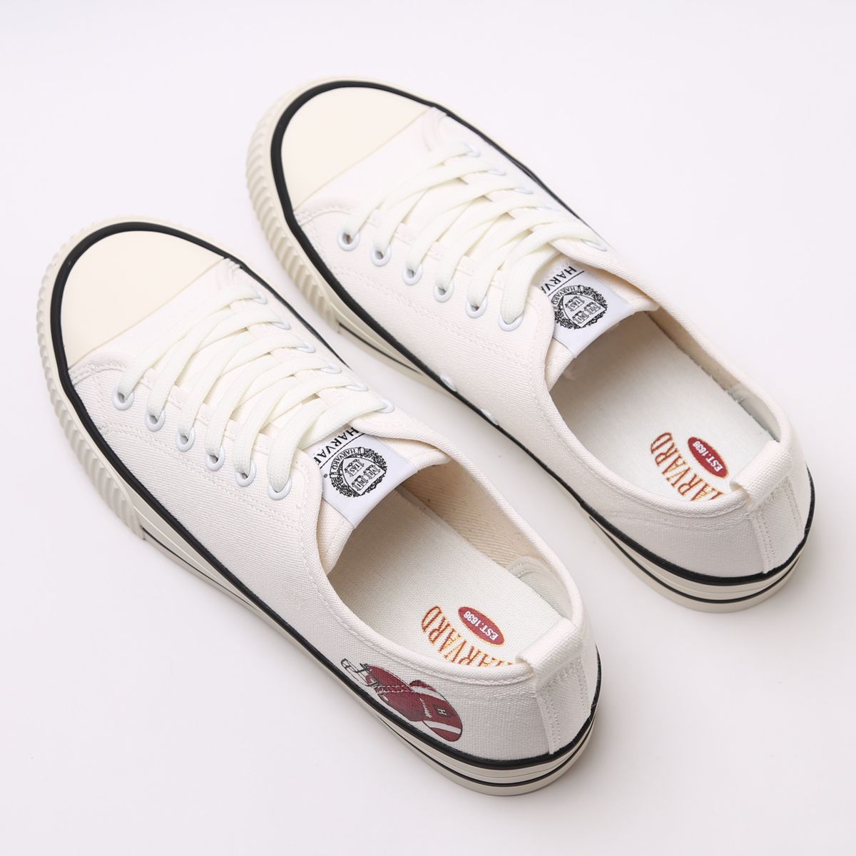 하버드 슈즈(HARVARD SHOES) 스킬라 캔버스 스니커즈 화이트