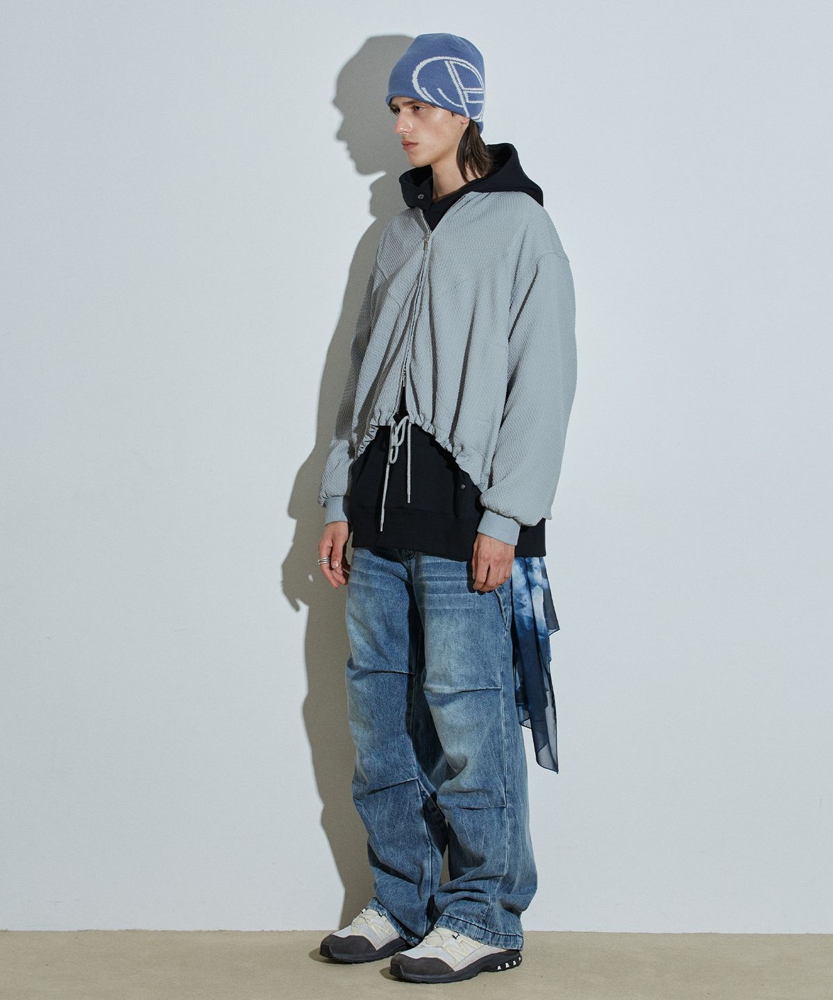 아이돈워너셀(IDWS) RHOMBUS CONTRACTION MA-1 GRAY