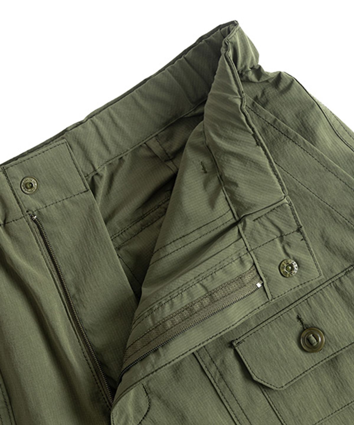 와일드 브릭스(WILD BRICKS) CMS BELTED UTILITY SHORTS (olive green)