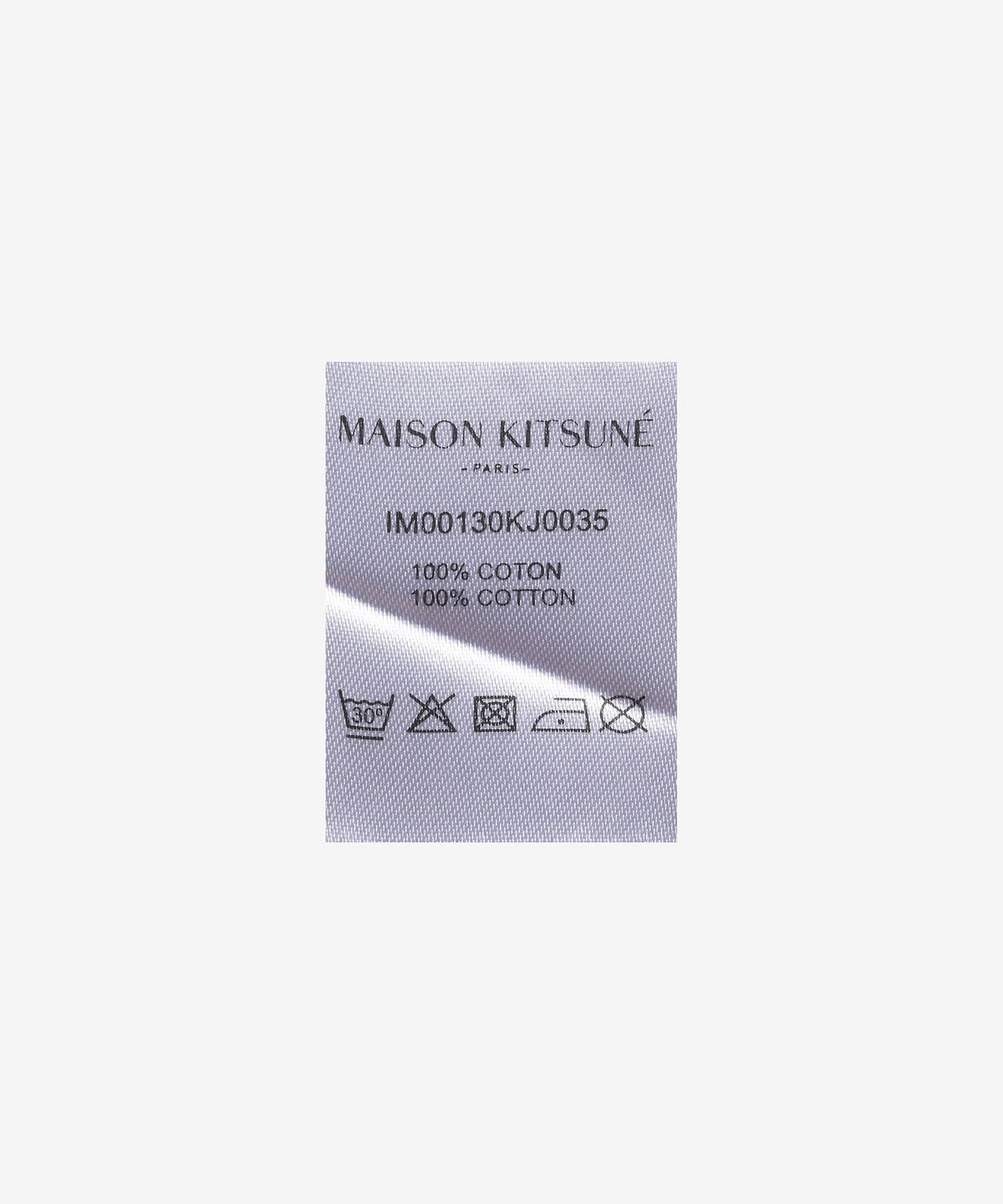 메종 키츠네(MAISON KITSUNE) 남성 미니 핸드라이팅 클래식 반소매 티셔츠 - 화이트 / IM00130KJ0035P100