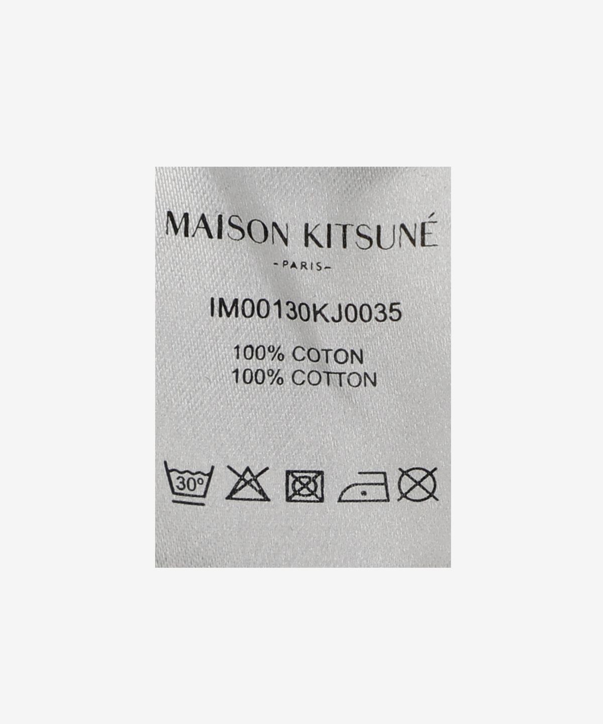 메종 키츠네(MAISON KITSUNE) 남성 미니 핸드라이팅 클래식 반소매 티셔츠 - 블랙 / IM00130KJ0035P199