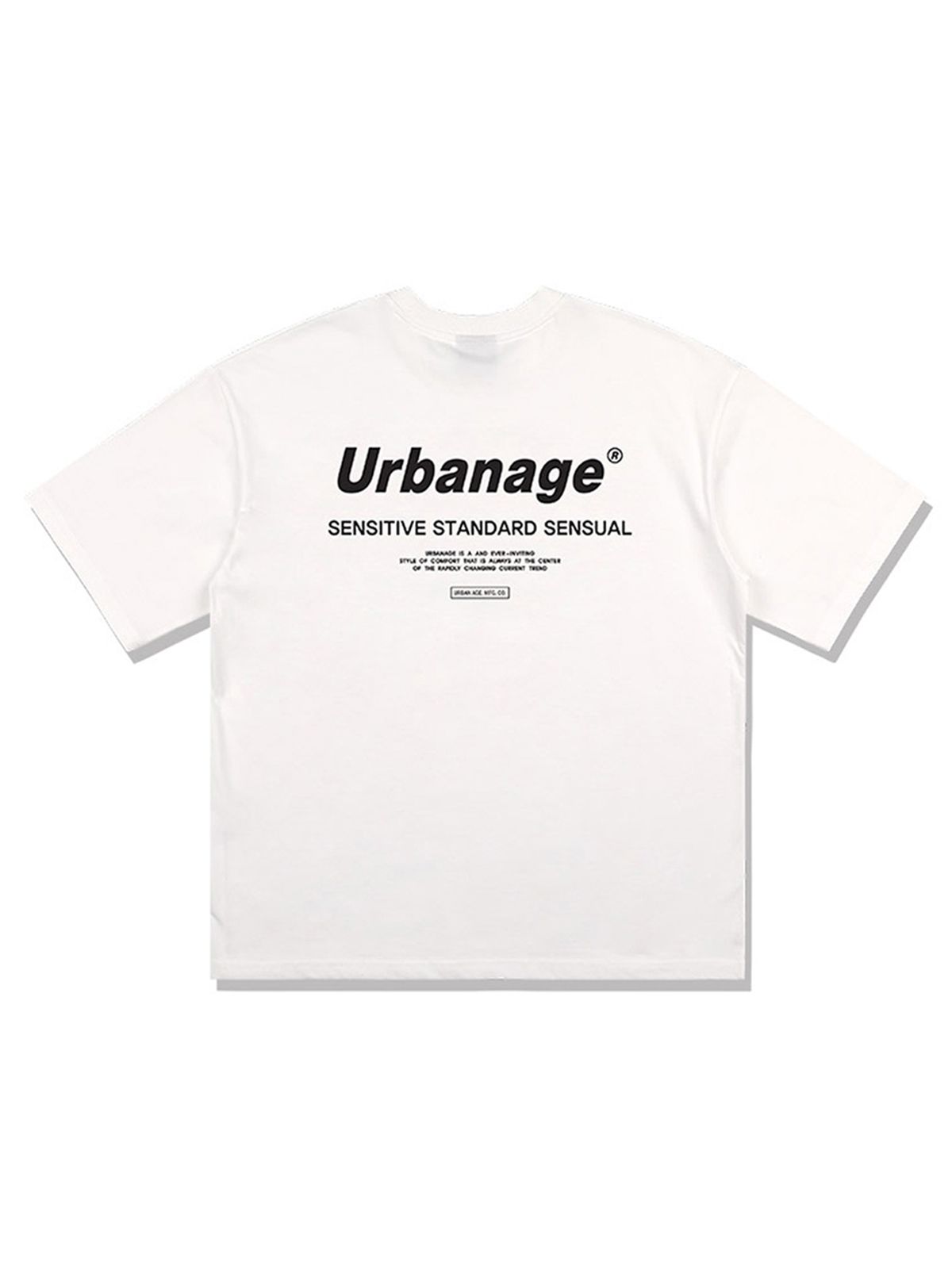 어반에이지(URBANAGE) 컬러센슈얼 오버 반팔 티셔츠_화이트