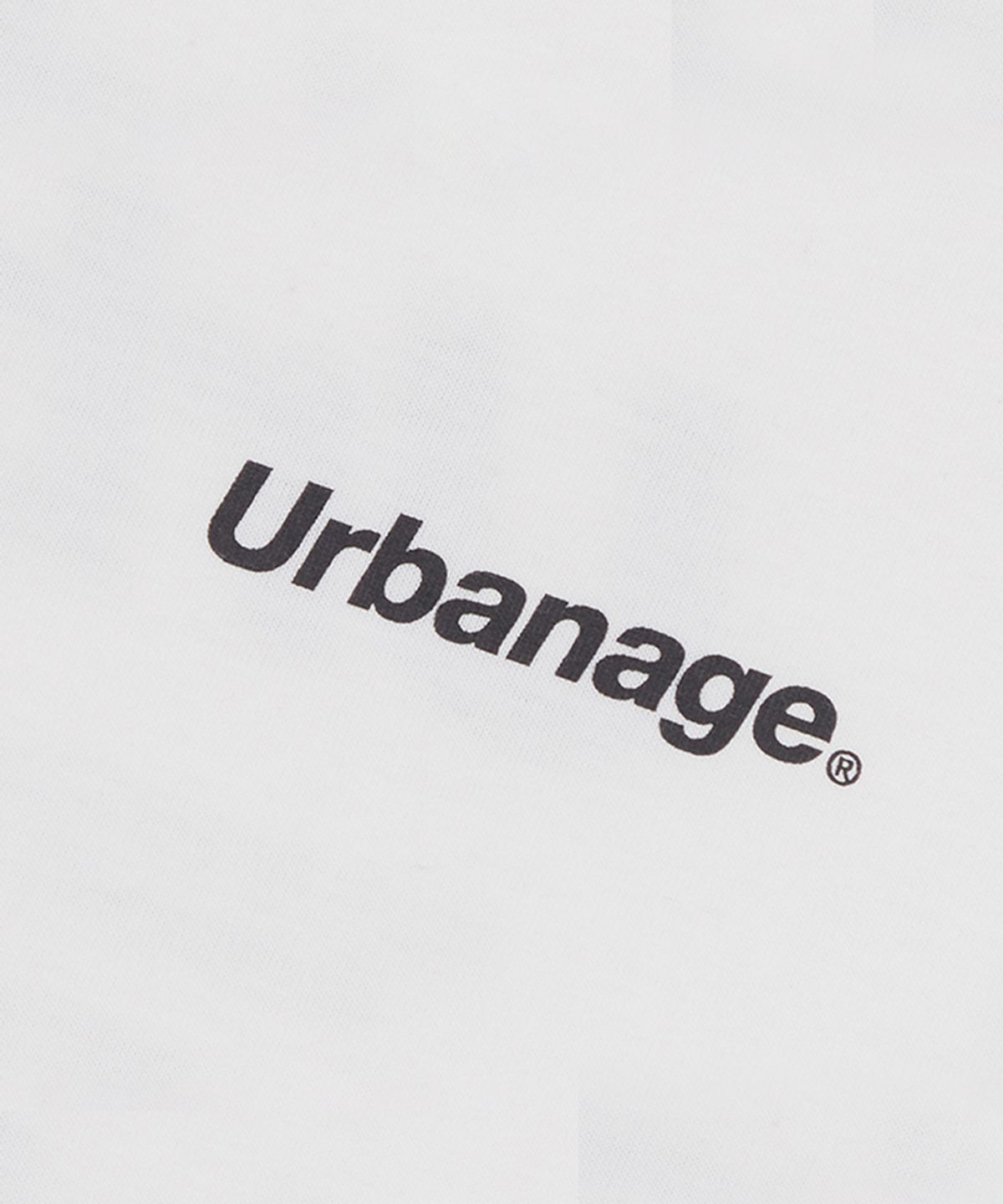 어반에이지(URBANAGE) 베이직 로고 오버 반팔 티셔츠_화이트