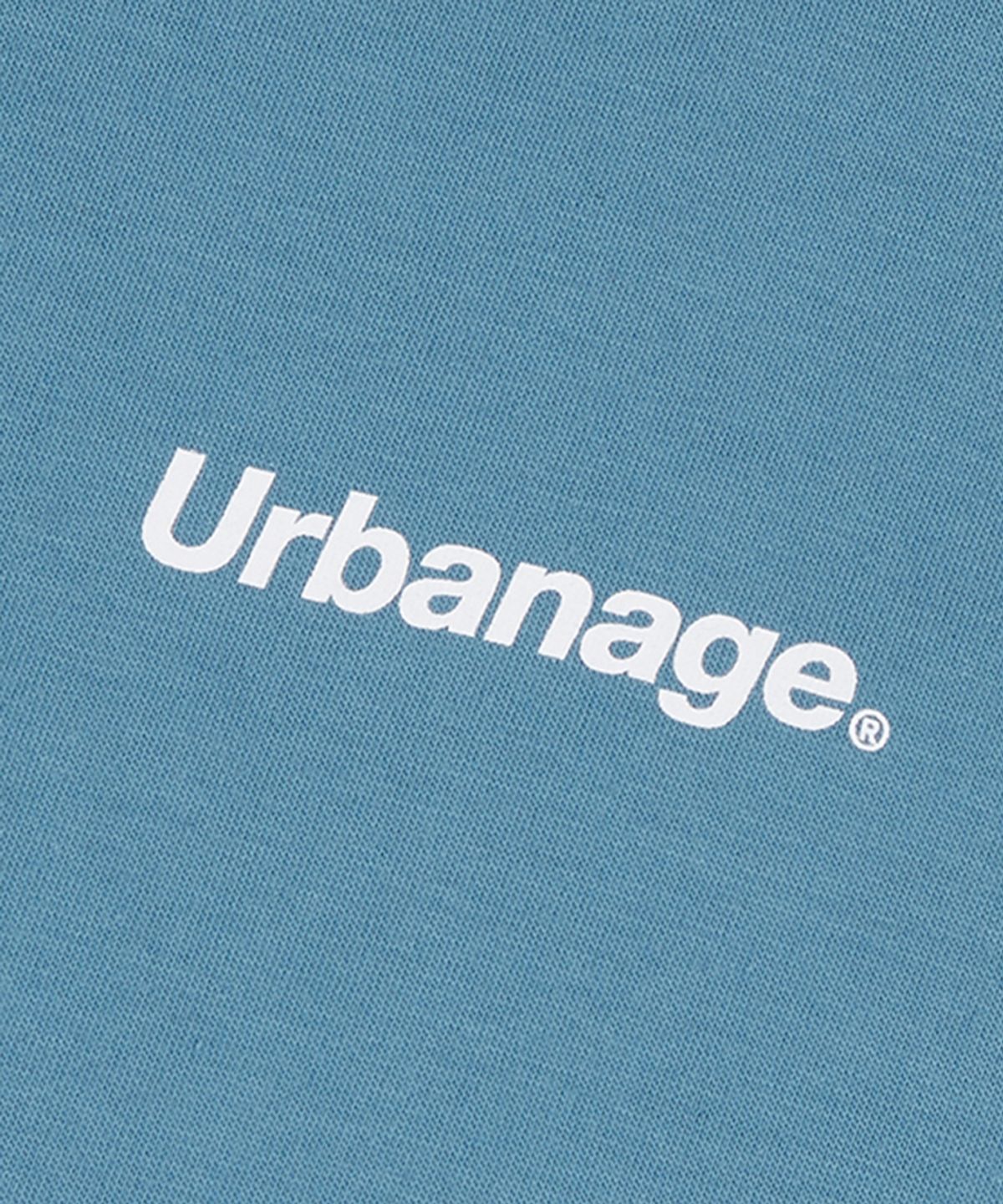 어반에이지(URBANAGE) 베이직 로고 오버 반팔 티셔츠_블루그린