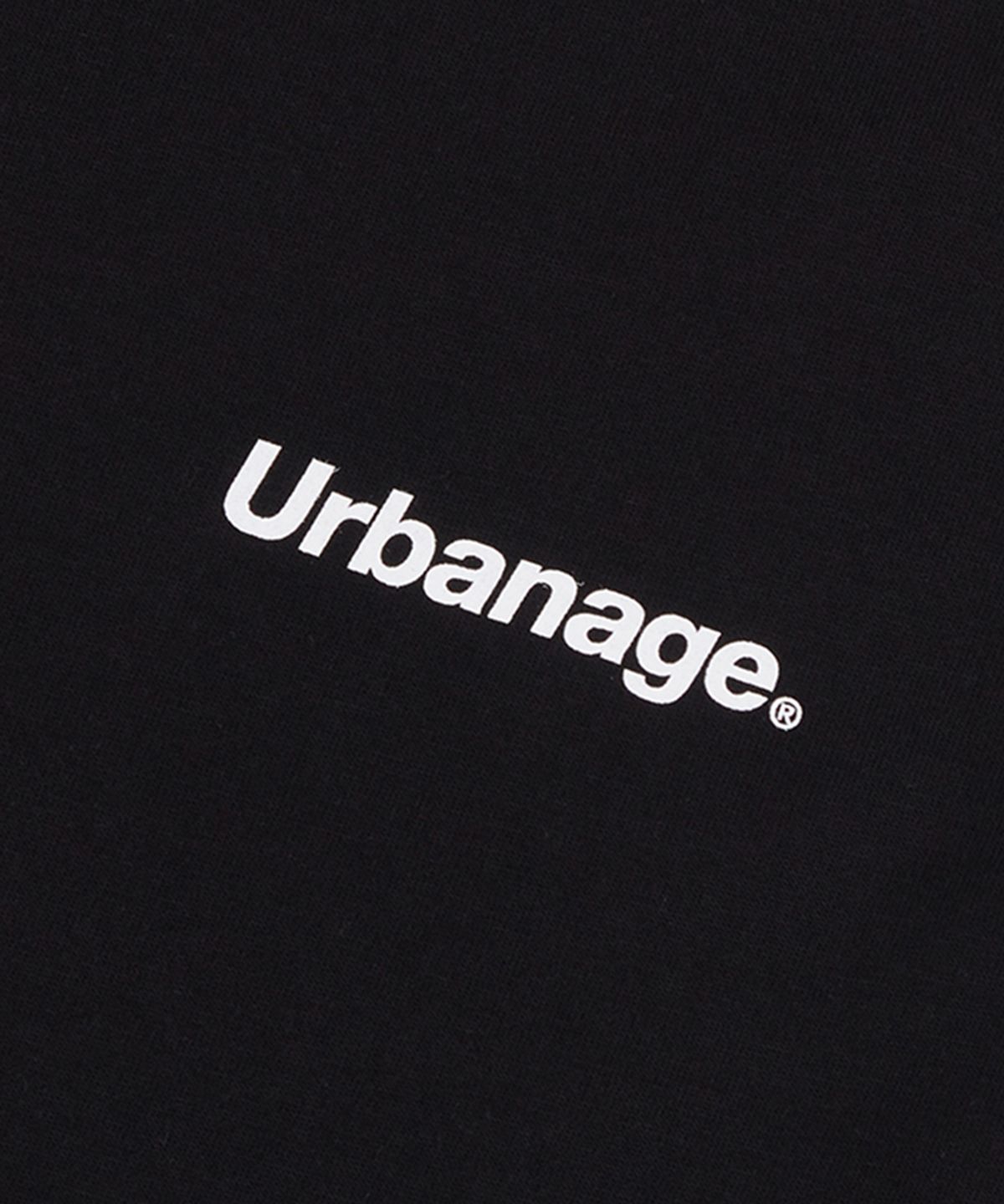 어반에이지(URBANAGE) 베이직 로고 오버 반팔 티셔츠_블랙