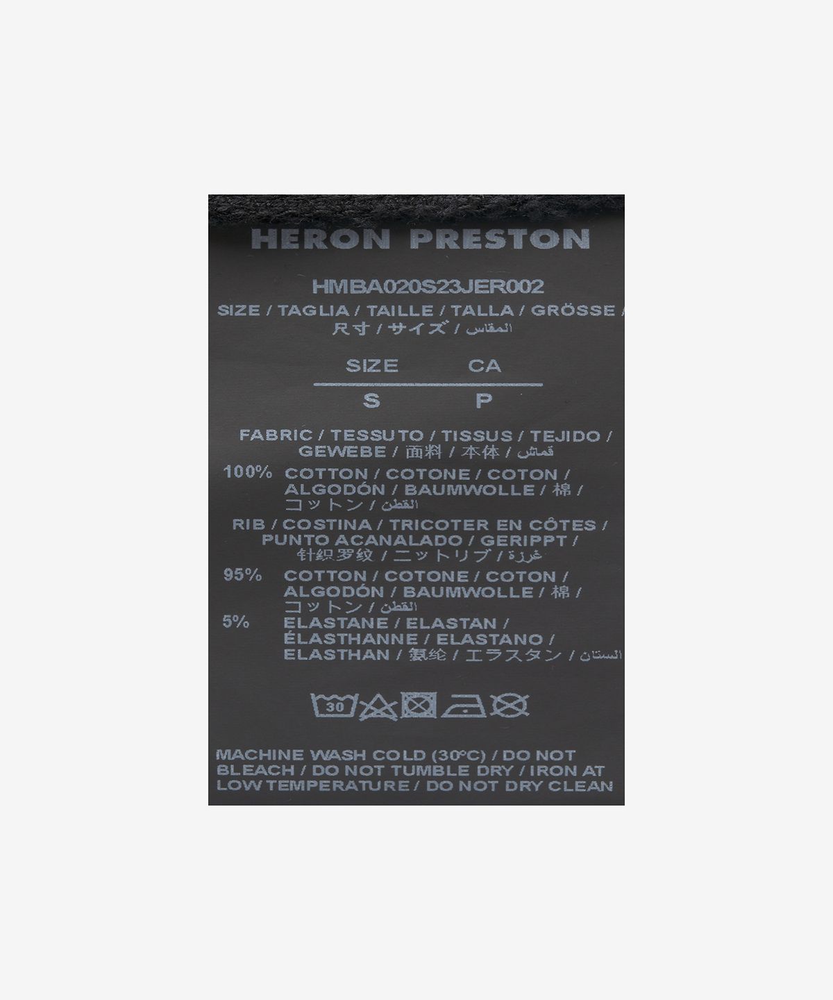 헤론 프레스톤(HERON PRESTON) 프린트 맨투맨 - 블랙 / HMBA020S23JER0021001