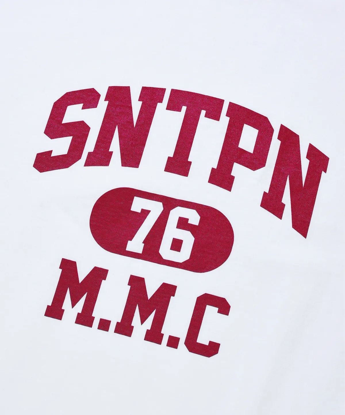 세인트페인(SAINTPAIN) SP SNTPN 로고 티셔츠-화이트 레드