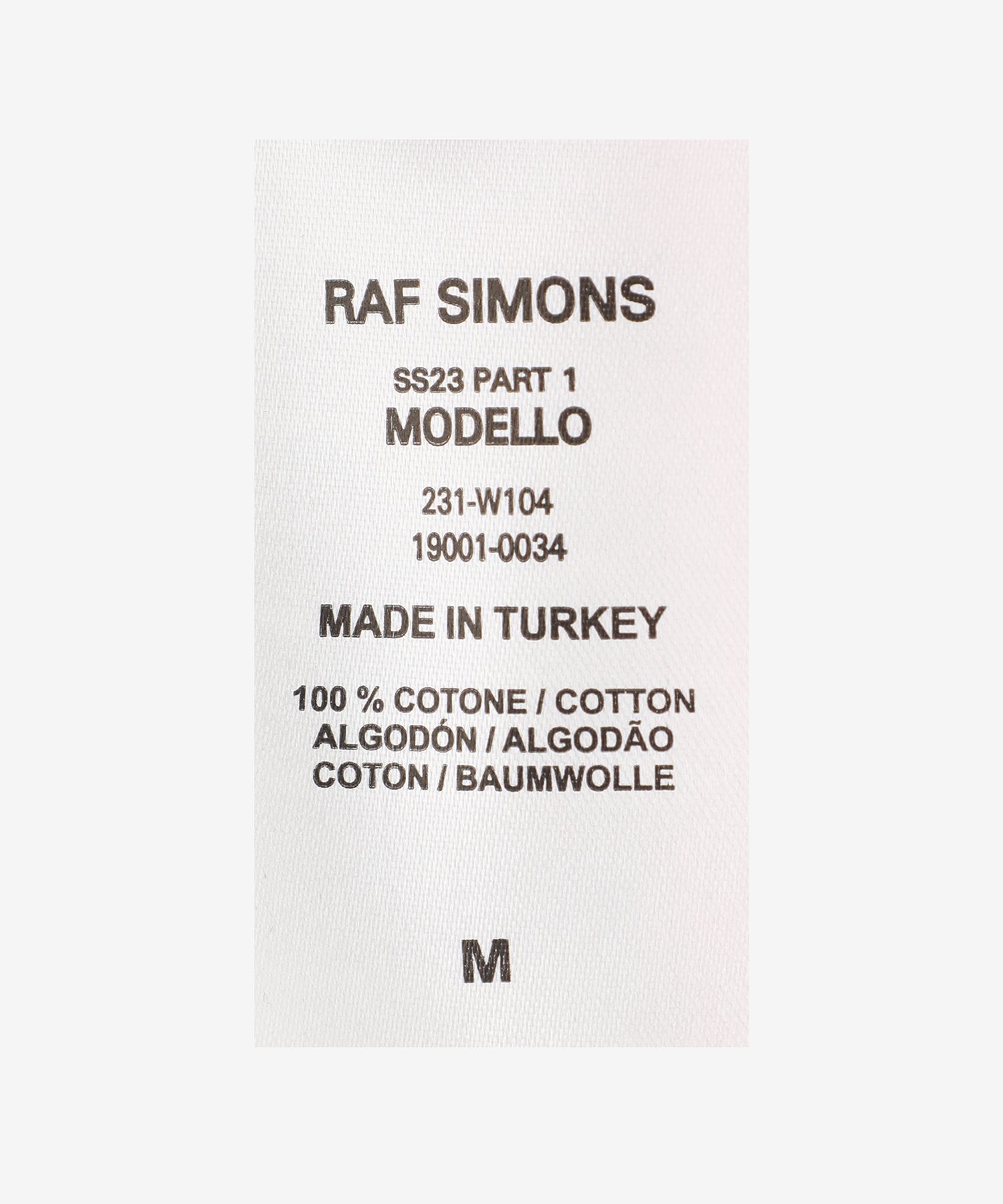 MUSINSA公式 | RAF SIMONS Hand sign short sleeve T-shirt