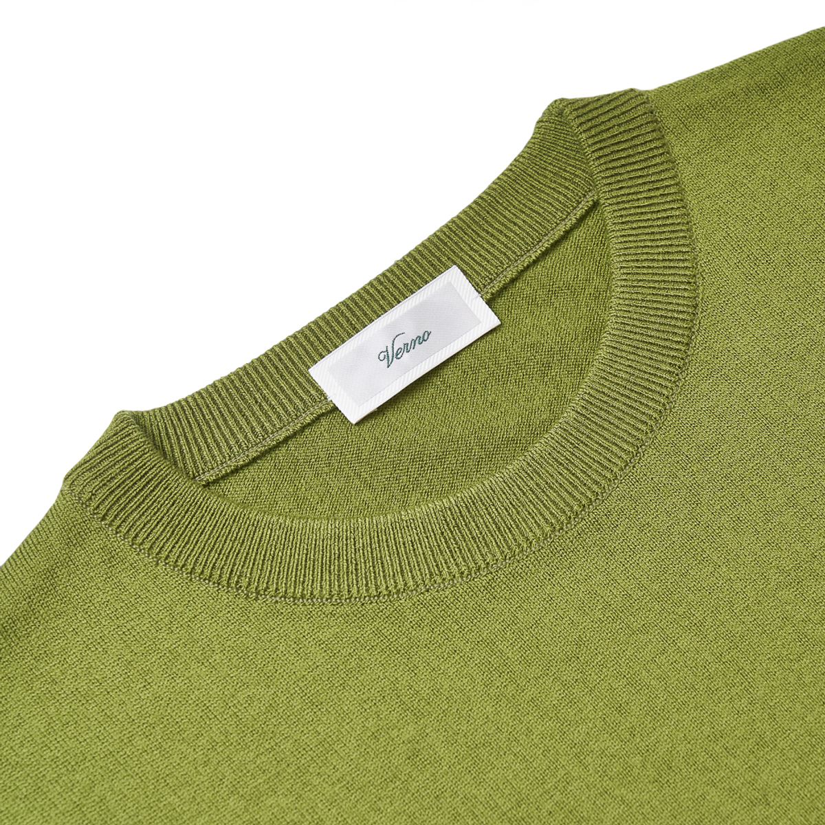 베르노(VERNO) Short Sleeve Basic Round Knit Green