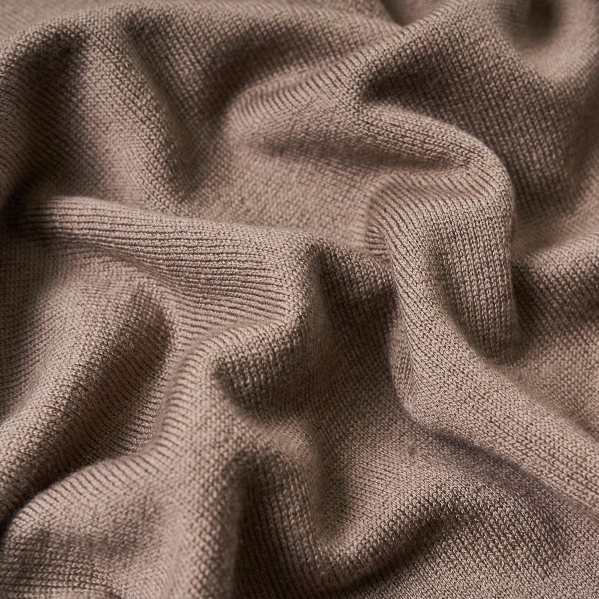베르노(VERNO) Short Sleeve Basic Round Knit Kharki