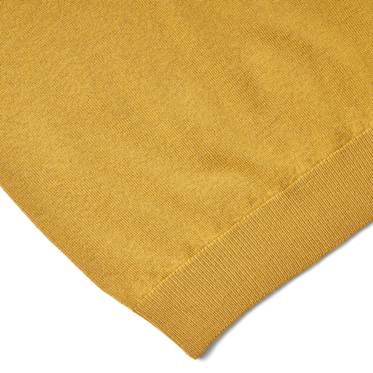 베르노(VERNO) Short Sleeve Basic Round Knit Yellow Ochre