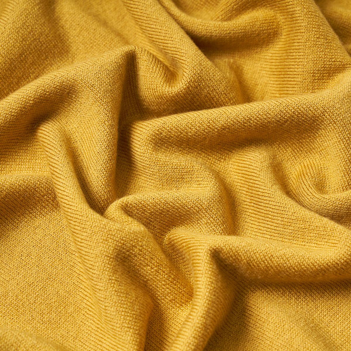 베르노(VERNO) Short Sleeve Basic Round Knit Yellow Ochre