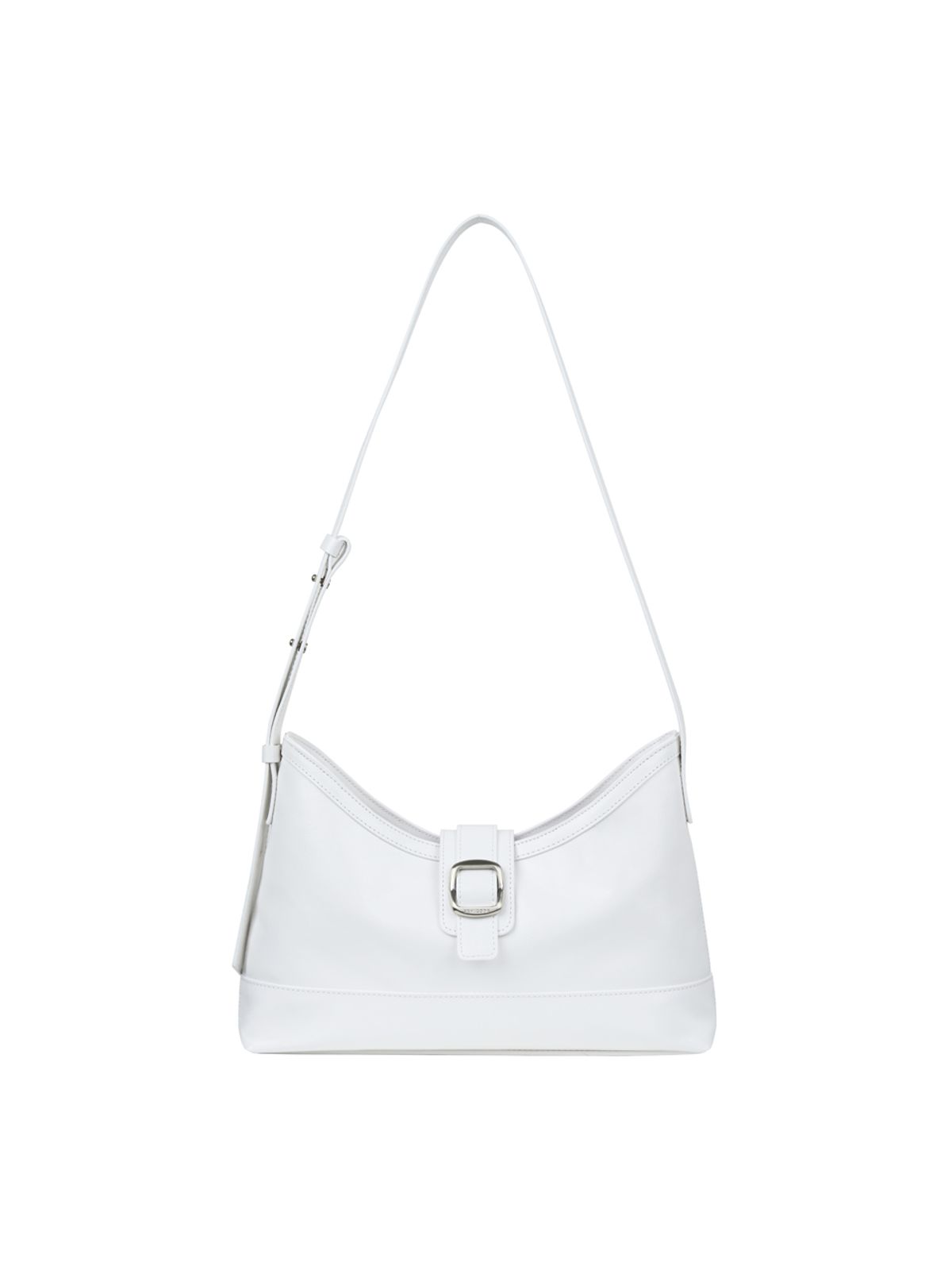 세미코드(SEMICODE) veil middle bag - white