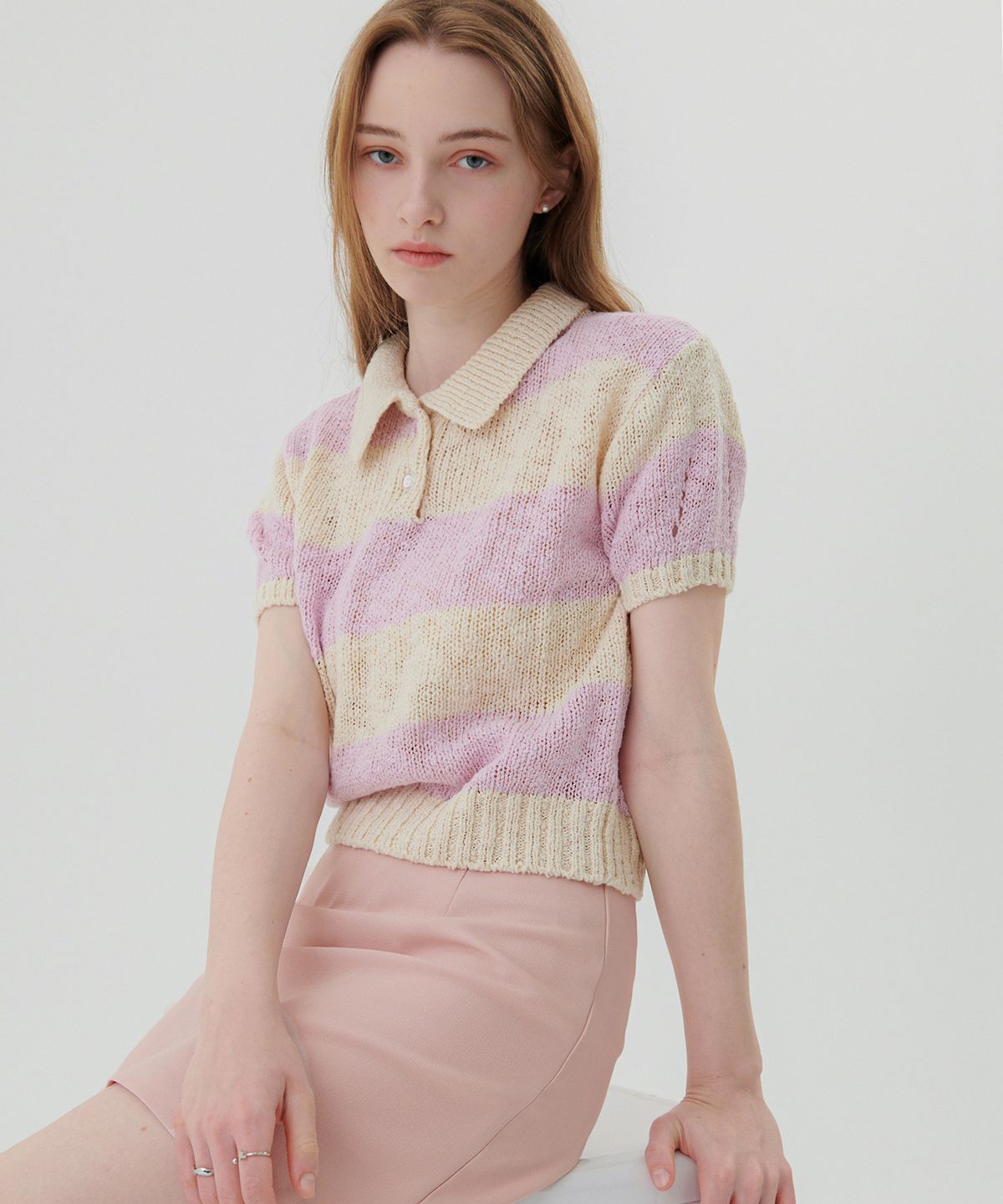 판도라핏(PANDORAFIT) Odd Stripe Collar Knit