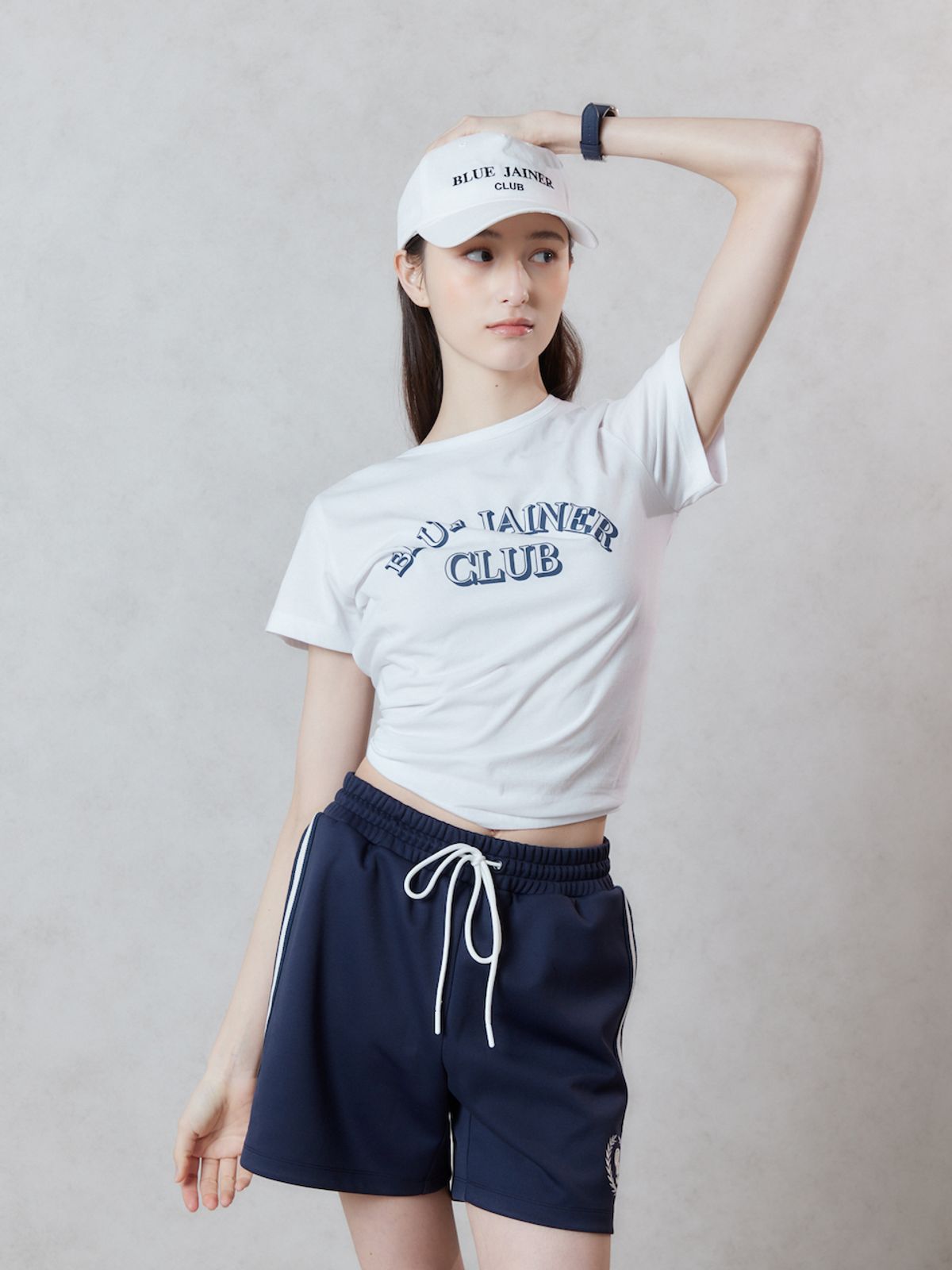 블루 제이너 클럽(BLUE JAINER CLUB) 캐쥬얼 볼 캡 화이트