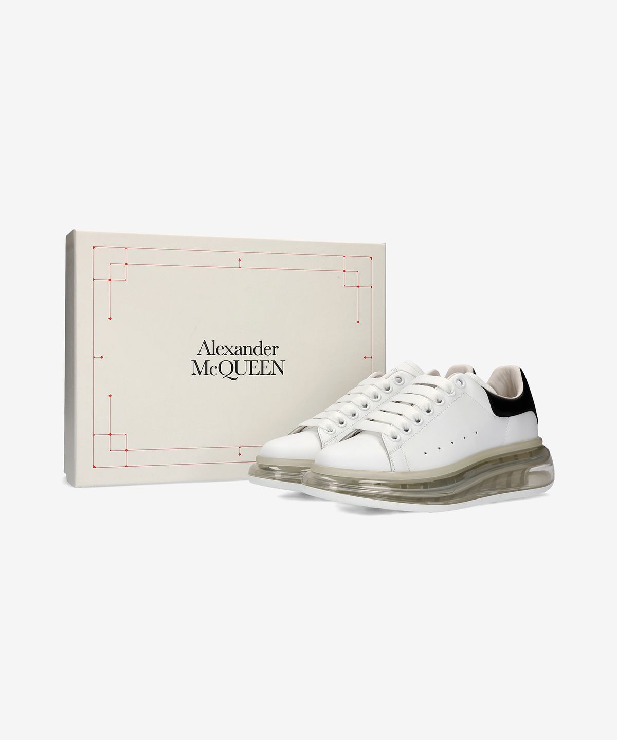 알렉산더 맥퀸(ALEXANDER McQUEEN) 오버사이즈 스니커즈 - 화이트:블랙 / 611698WHX989061
