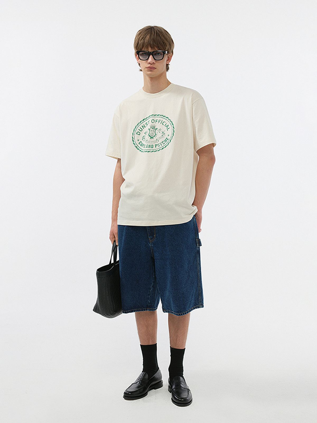 던스트 포 맨(DUNST FOR MEN) CUPID CAMPUS T-SHIRT_UNISEX_UDTS5B121_CREAM