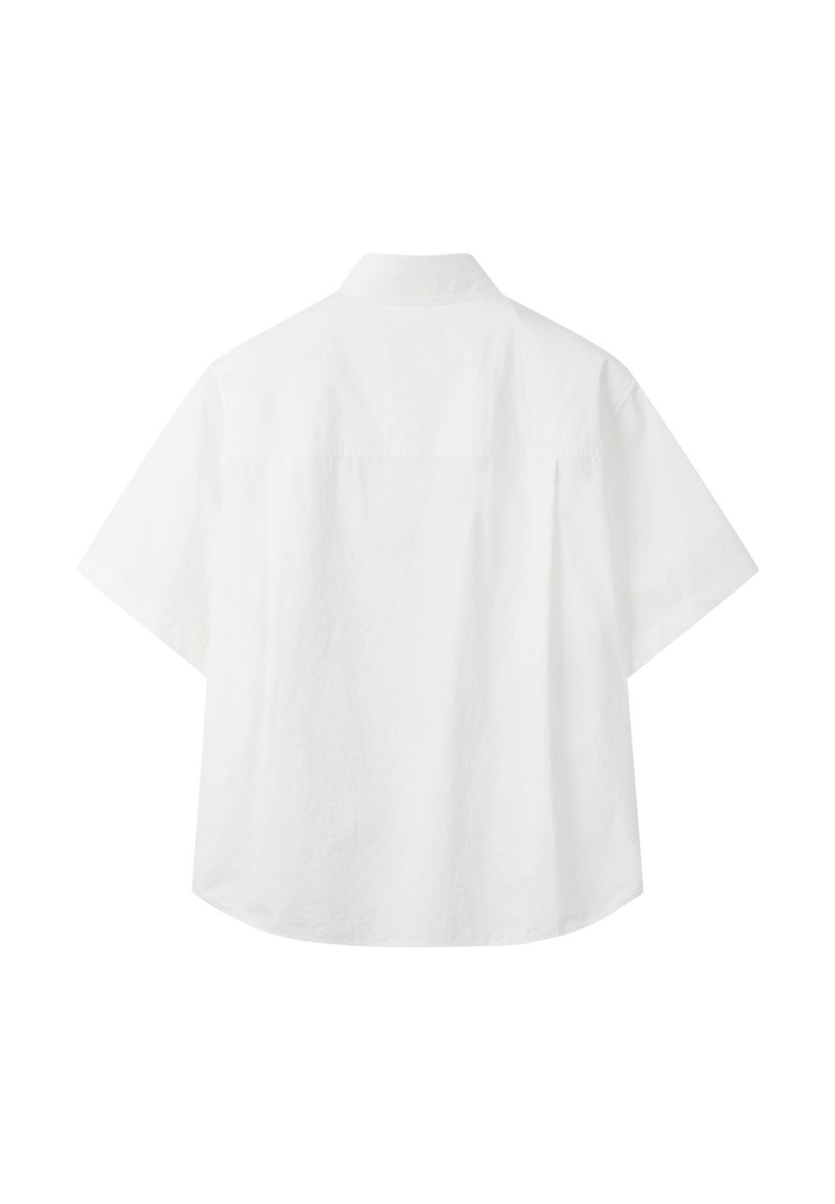 래코드(RECODE) Two Buttons Detail Shirt_RKSAM23631WHX