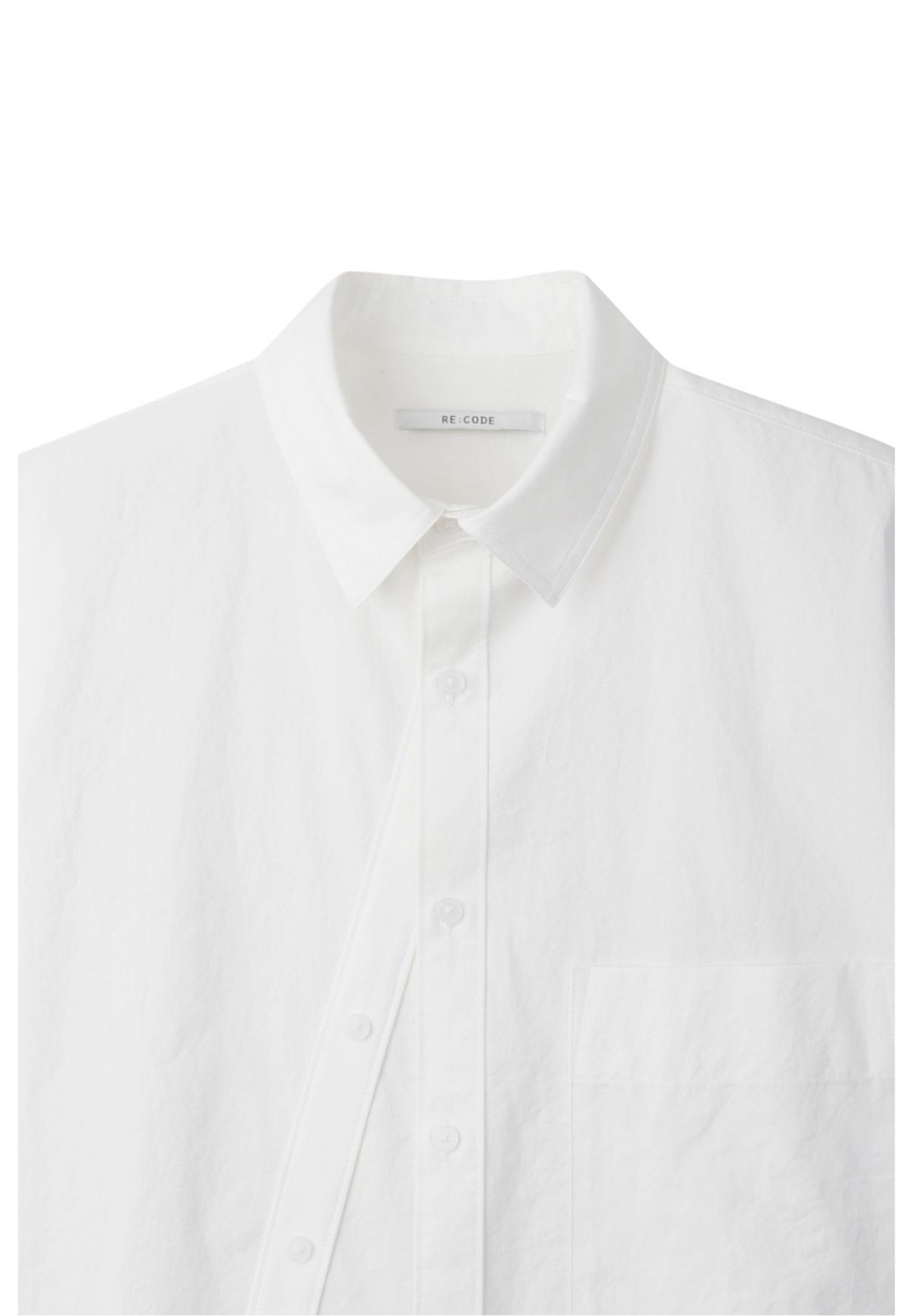 래코드(RECODE) Two Buttons Detail Shirt_RKSAM23631WHX
