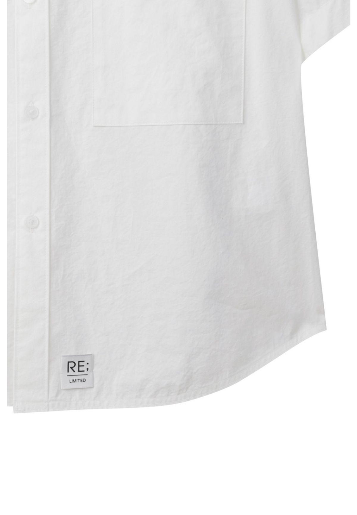 래코드(RECODE) Two Buttons Detail Shirt_RKSAM23631WHX