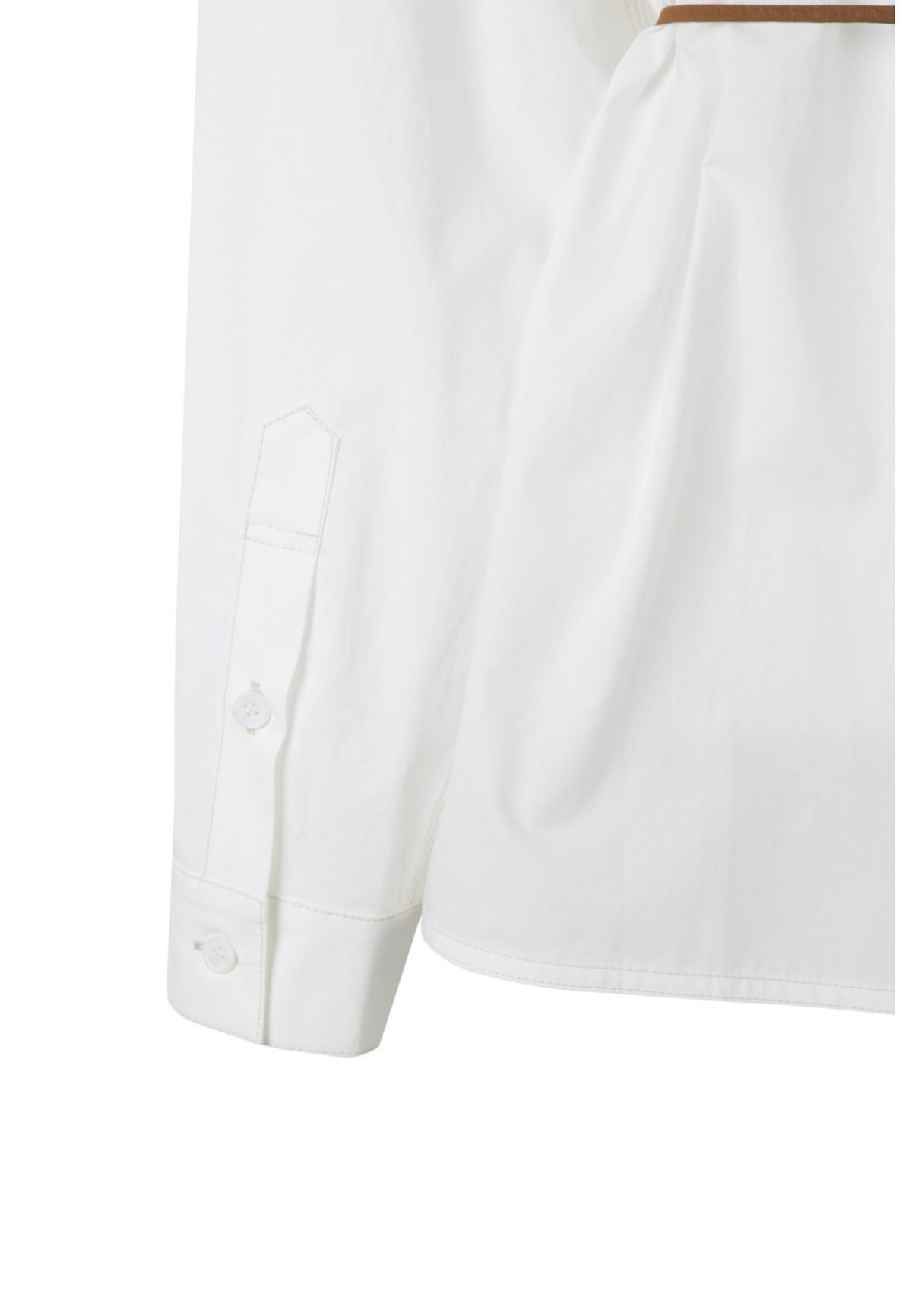 래코드(RECODE) [여성] Unbalanced Raw Cutting Patched Shirt_RQSAS23541BEX