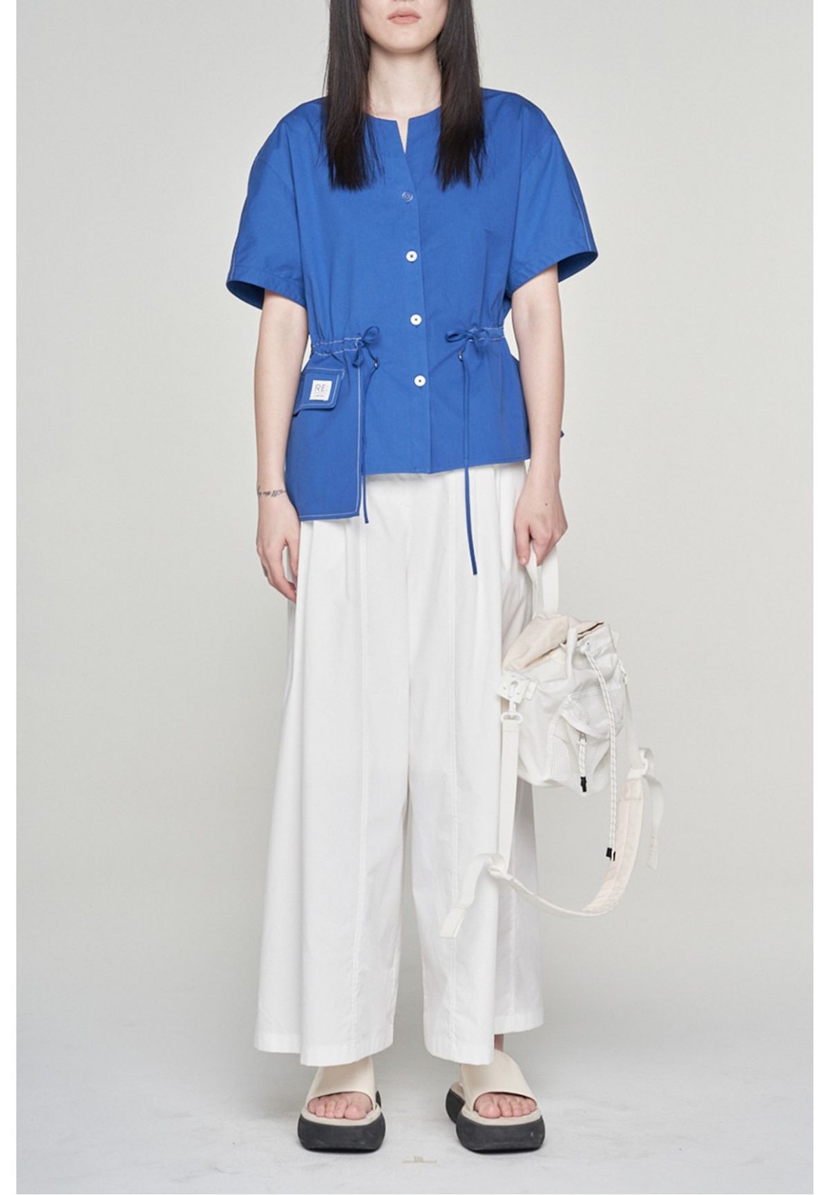 래코드(RECODE) [여성] Out Pocket String Detail Blouse_RQSAM23557BUX