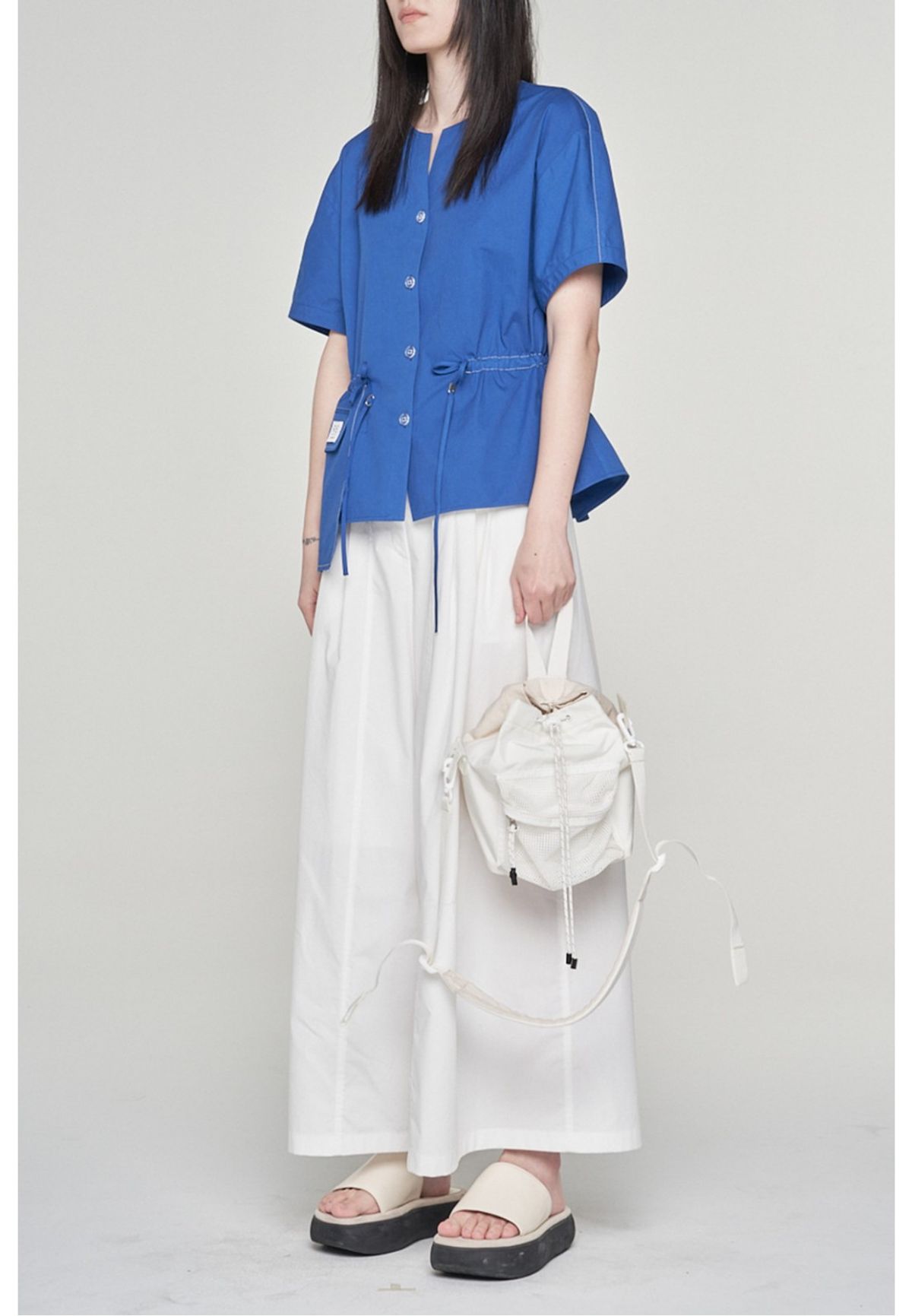 래코드(RECODE) [여성] Out Pocket String Detail Blouse_RQSAM23557BUX