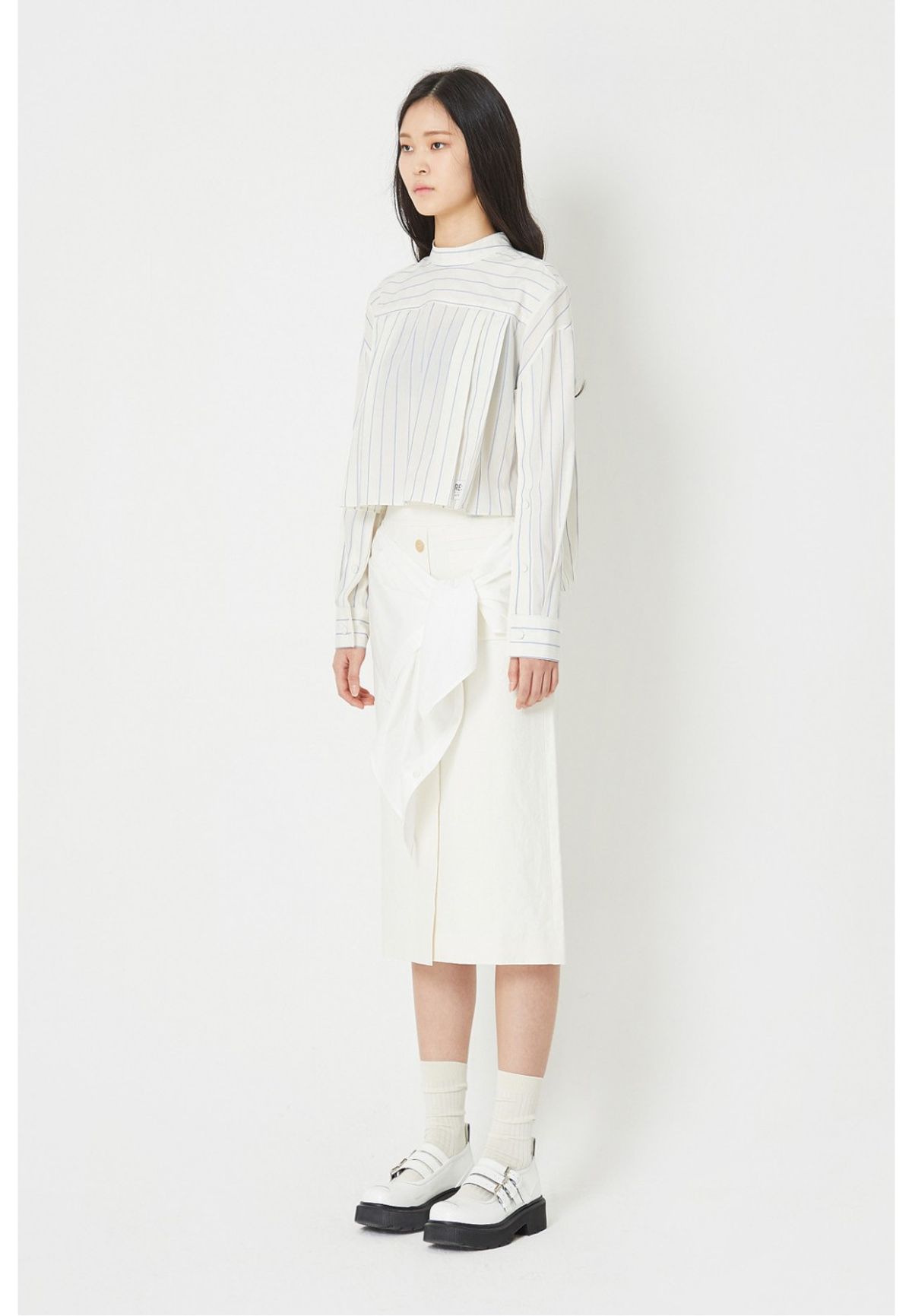 래코드(RECODE) [여성] Tied-up Midi Skirt_R0KAM23108IVX