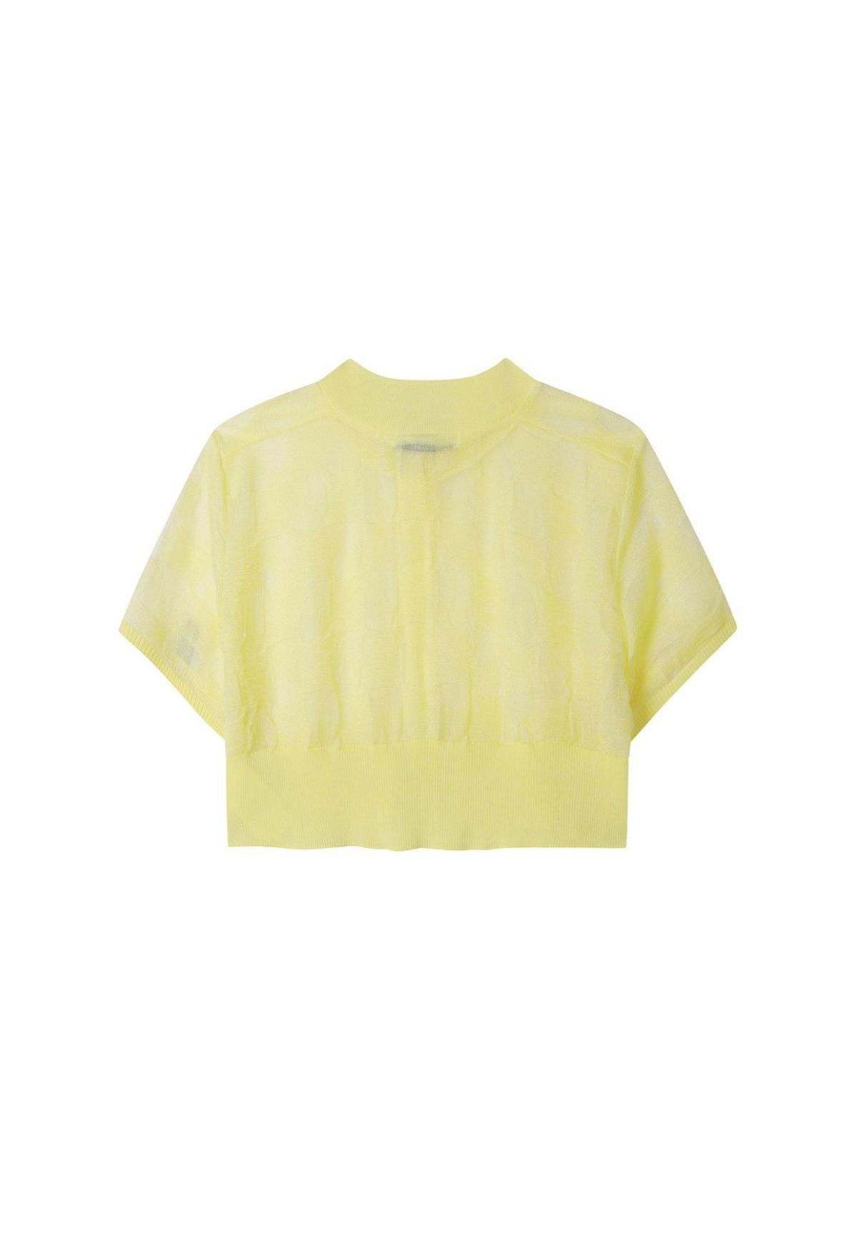 래코드(RECODE) [여성] Layered Sheer Crop Knit_RQWAM23554YEX