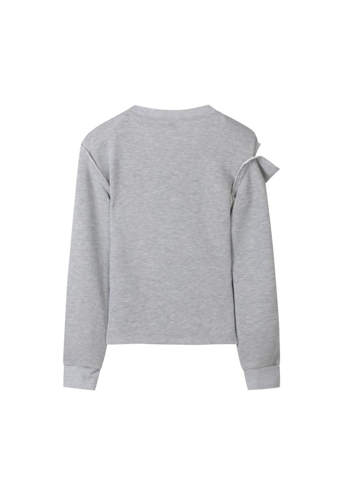 래코드(RECODE) Shirring Slit Shoulder T-shirts_RQTAS23535GYX