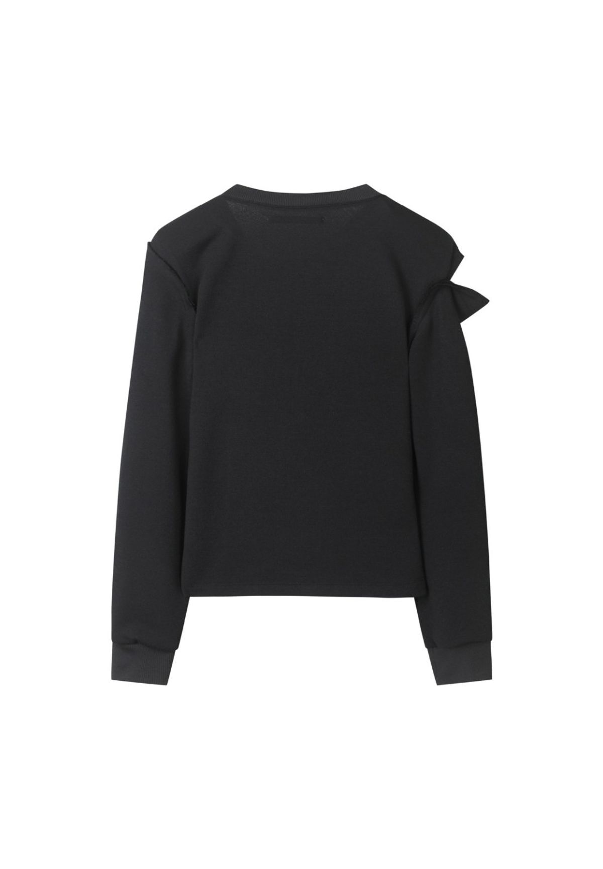 래코드(RECODE) Shirring Slit Shoulder T-shirts_RQTAS23535BKX