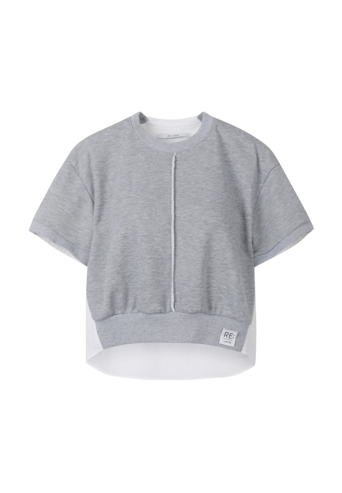 래코드(RECODE) [여성] Color Effect Crop T-shirts_RQTAM23553GYX