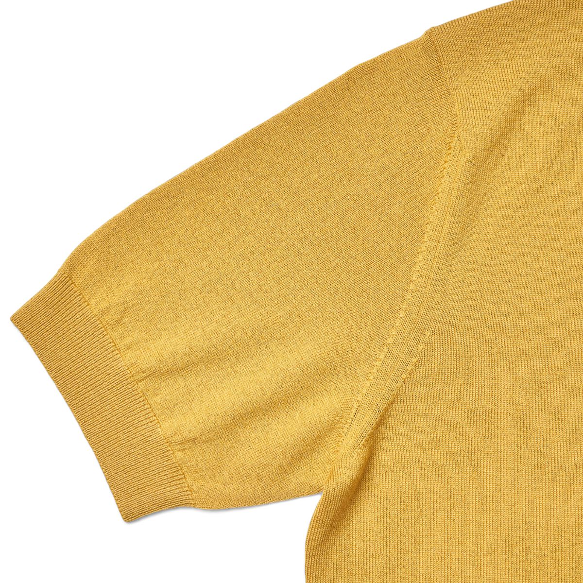베르노(VERNO) Short Sleeve Basic Polo Knit Yellow Ochre