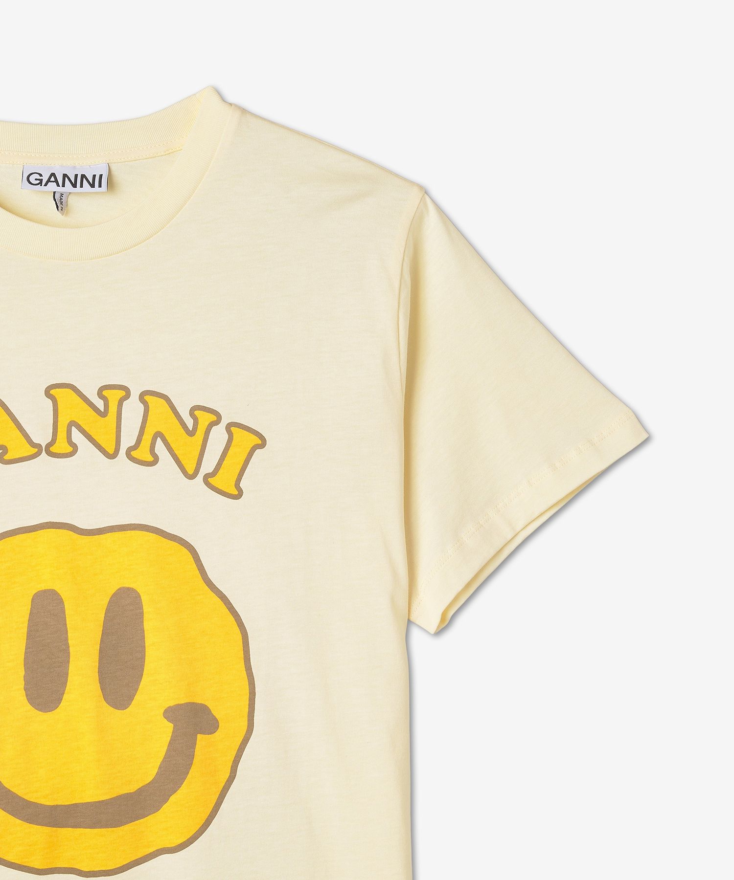 MUSINSA | GANNI Women's Hotel Smile Logo Print Short Sleeve