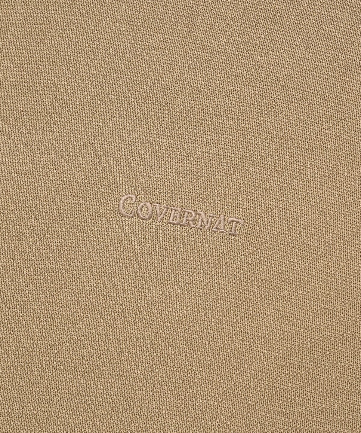 커버낫(COVERNAT) 베이직 라운드 하프 니트 베이지