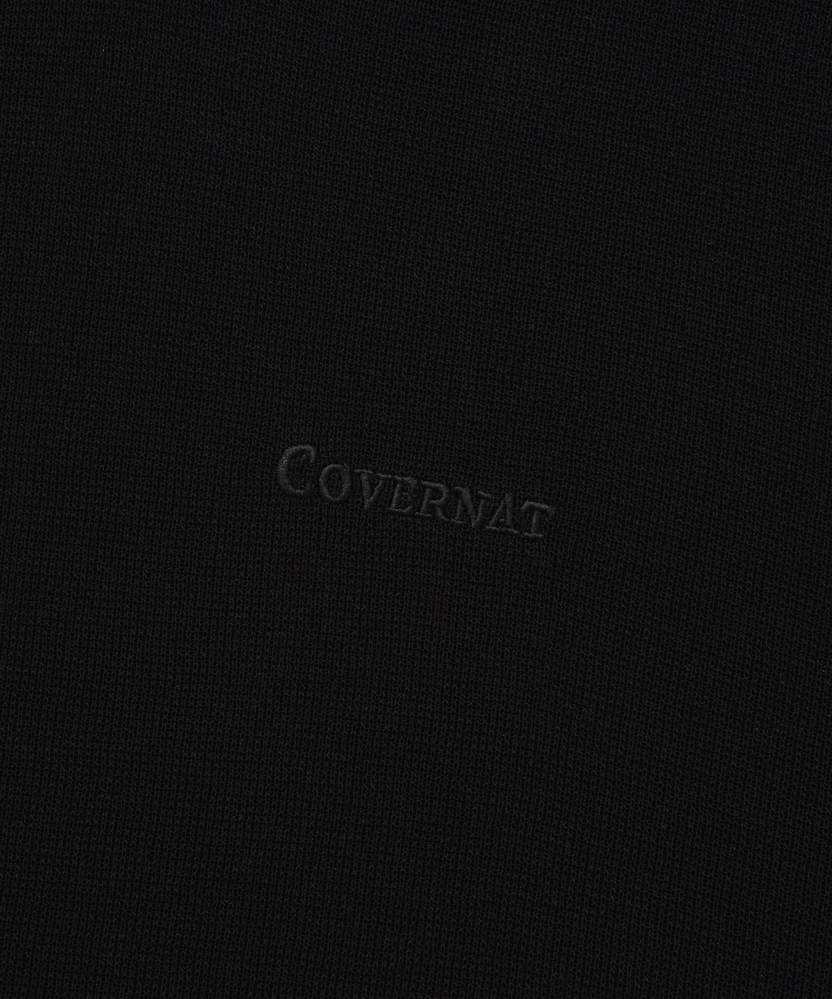 커버낫(COVERNAT) 베이직 라운드 하프 니트 블랙