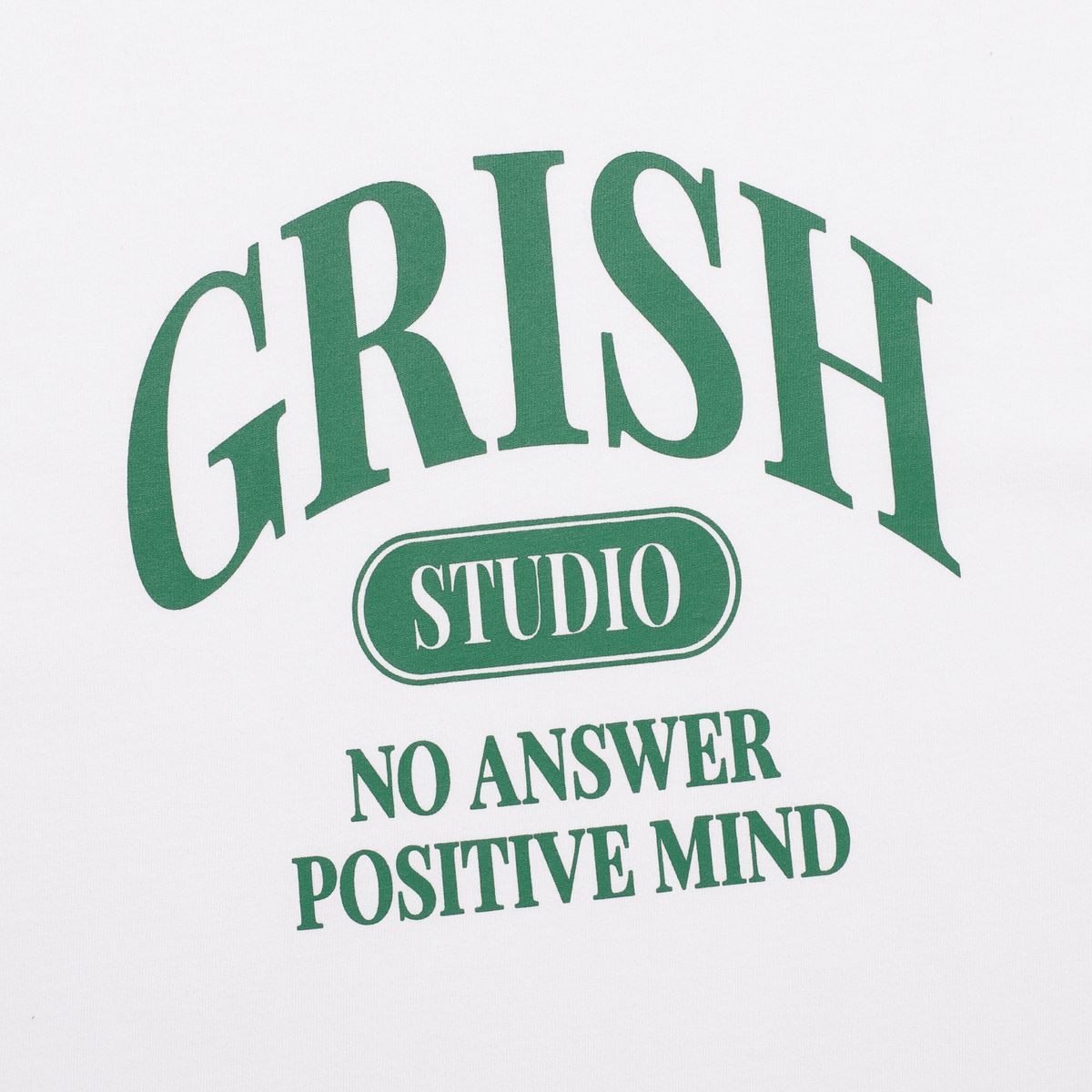 그리쉬(GRISH) 세리프 로고 티셔츠 화이트 - 사이즈 & 후기 | 무신사