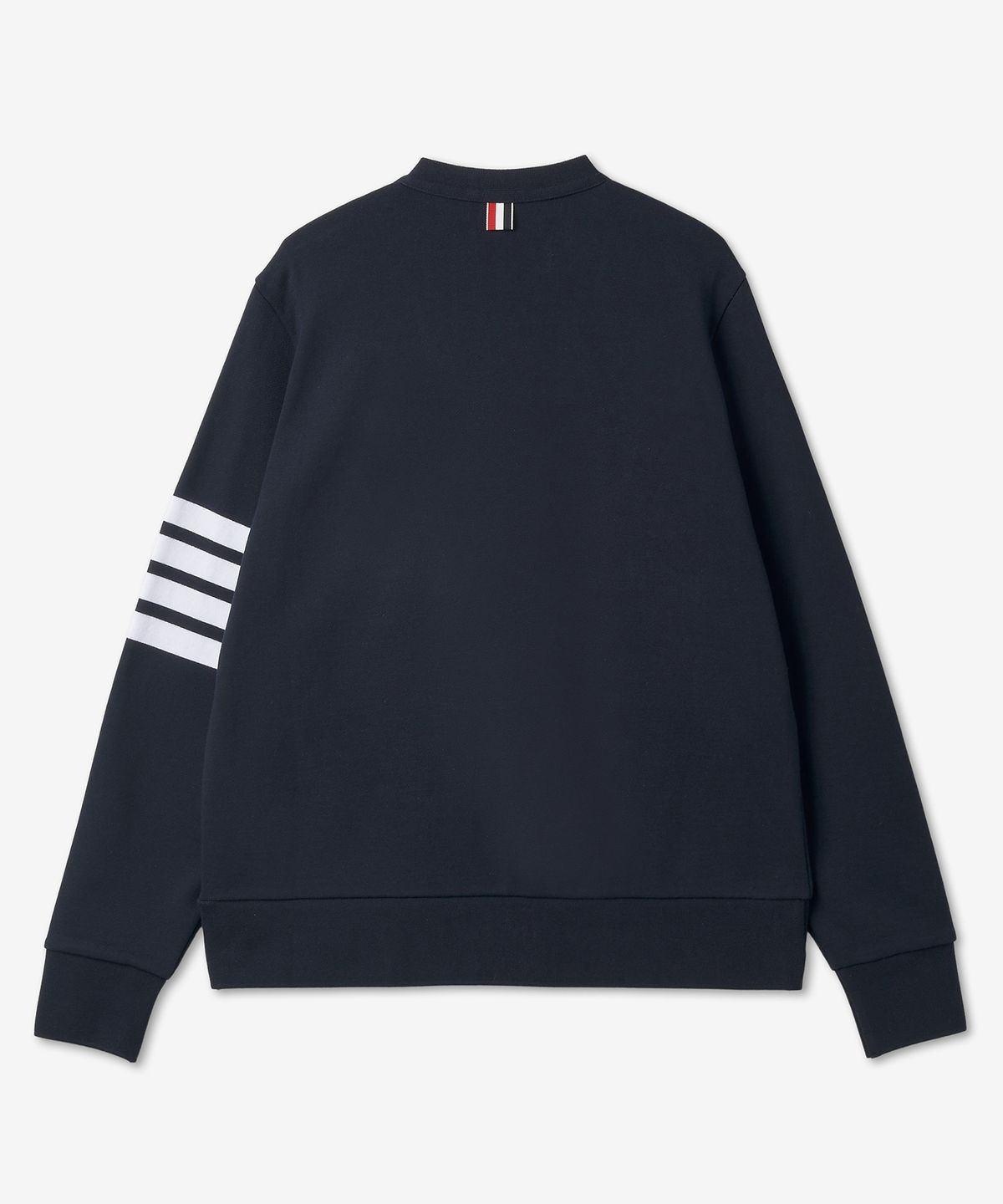 톰 브라운(THOM BROWNE) 4바 루프백 저지 브이넥 가디건 - 네이비 / MJT167A00535415
