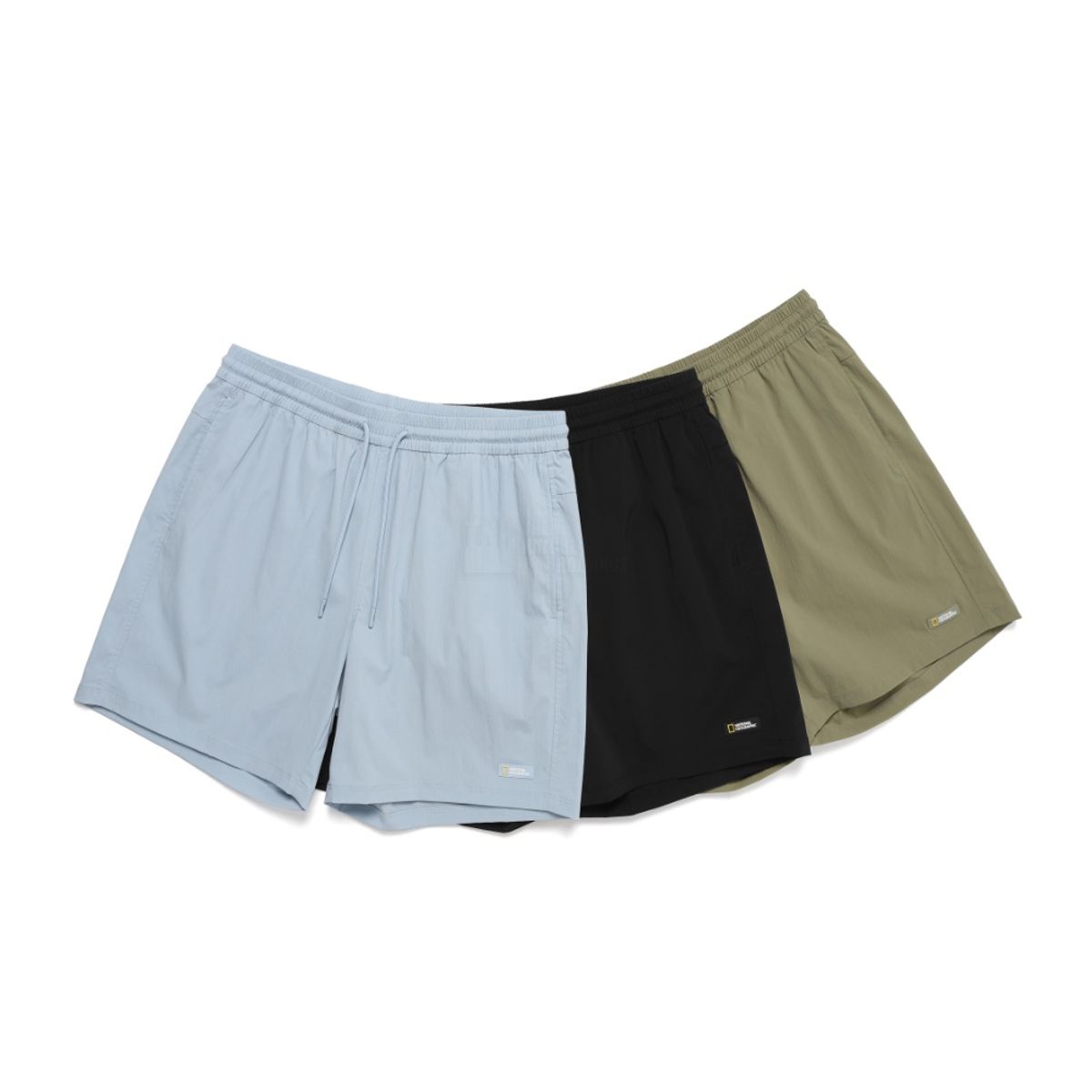 내셔널지오그래픽(NATIONALGEOGRAPHIC) N232UBS660 유니 4부 할리퀸터스크 미니 자수 보드숏 반바지 CARBON BLACK