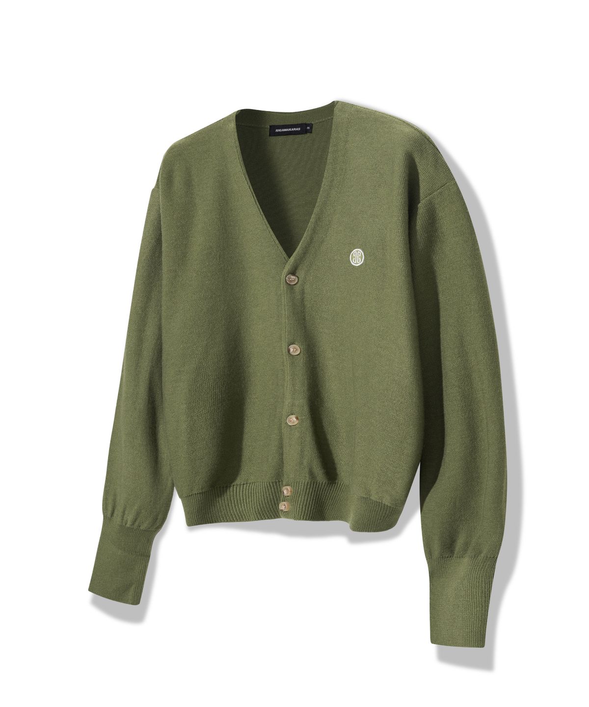 이우가마카라스(IUGAMAKARAS) Short Wappen Cardigan (Green)
