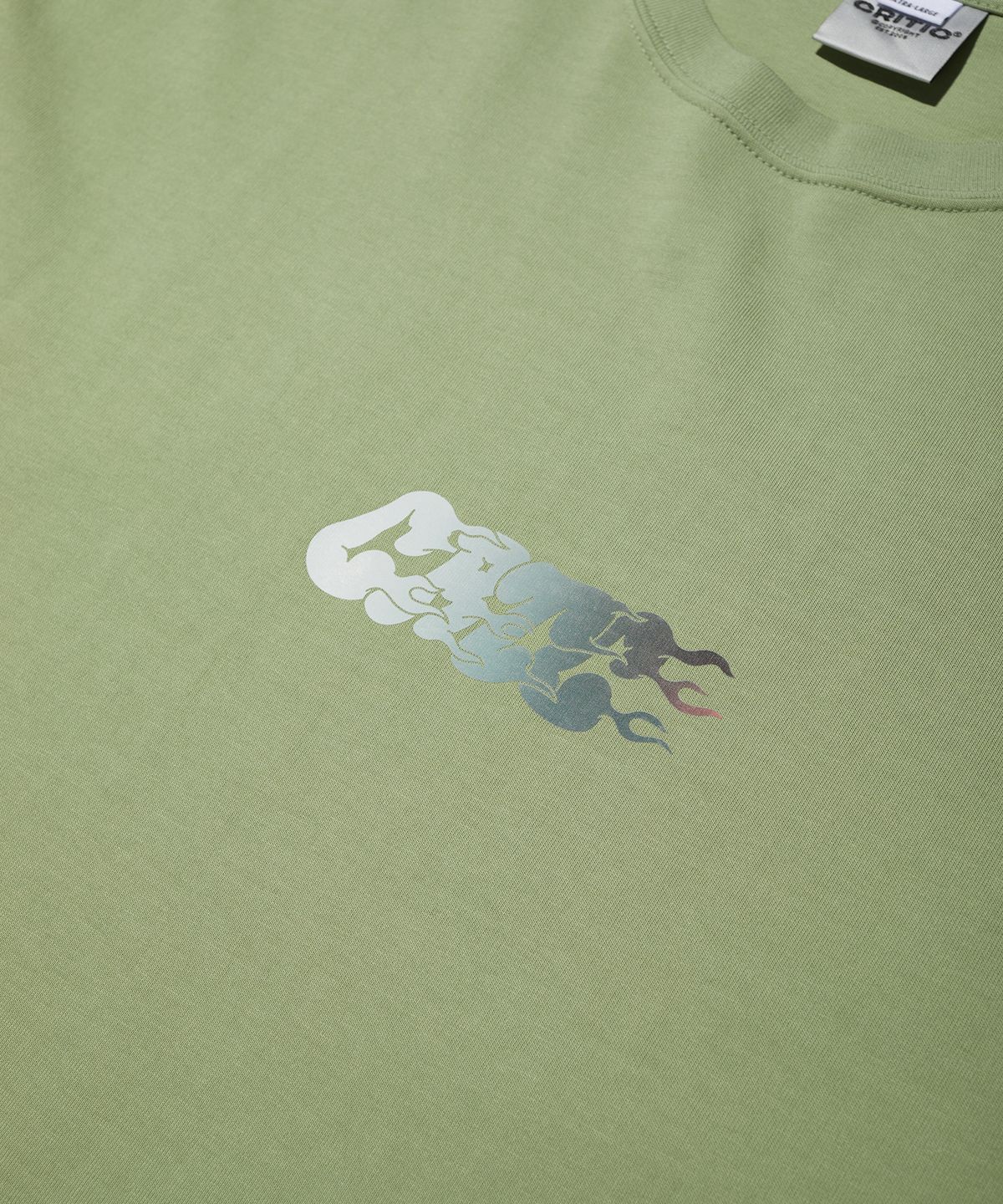크리틱(CRITIC) Racer Gradation Logo T-Shirts Mint
