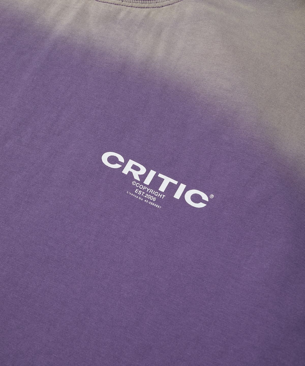 크리틱(CRITIC) Ct Spray Dyeing T-Shirts Purple